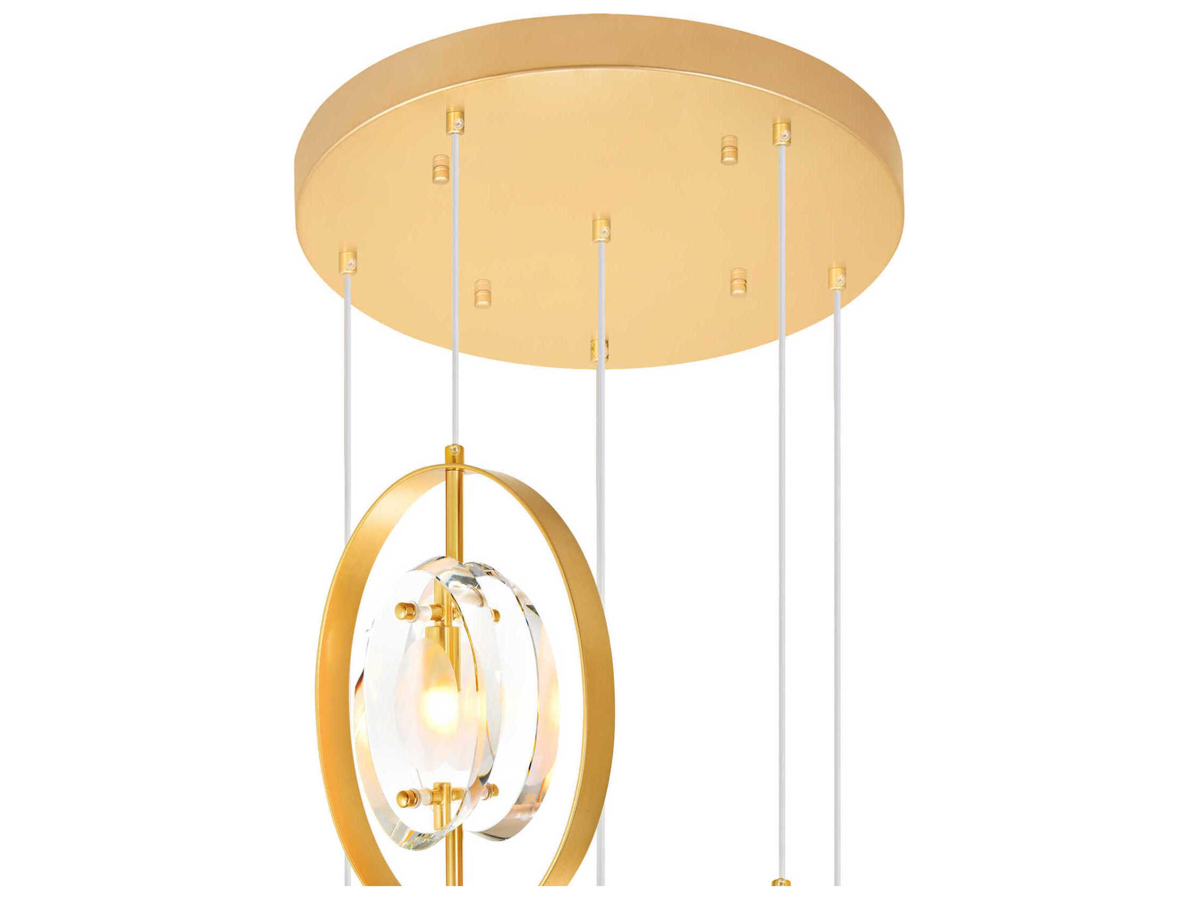 CWI Lighting Iris 6-Light Sun Gold Pendant