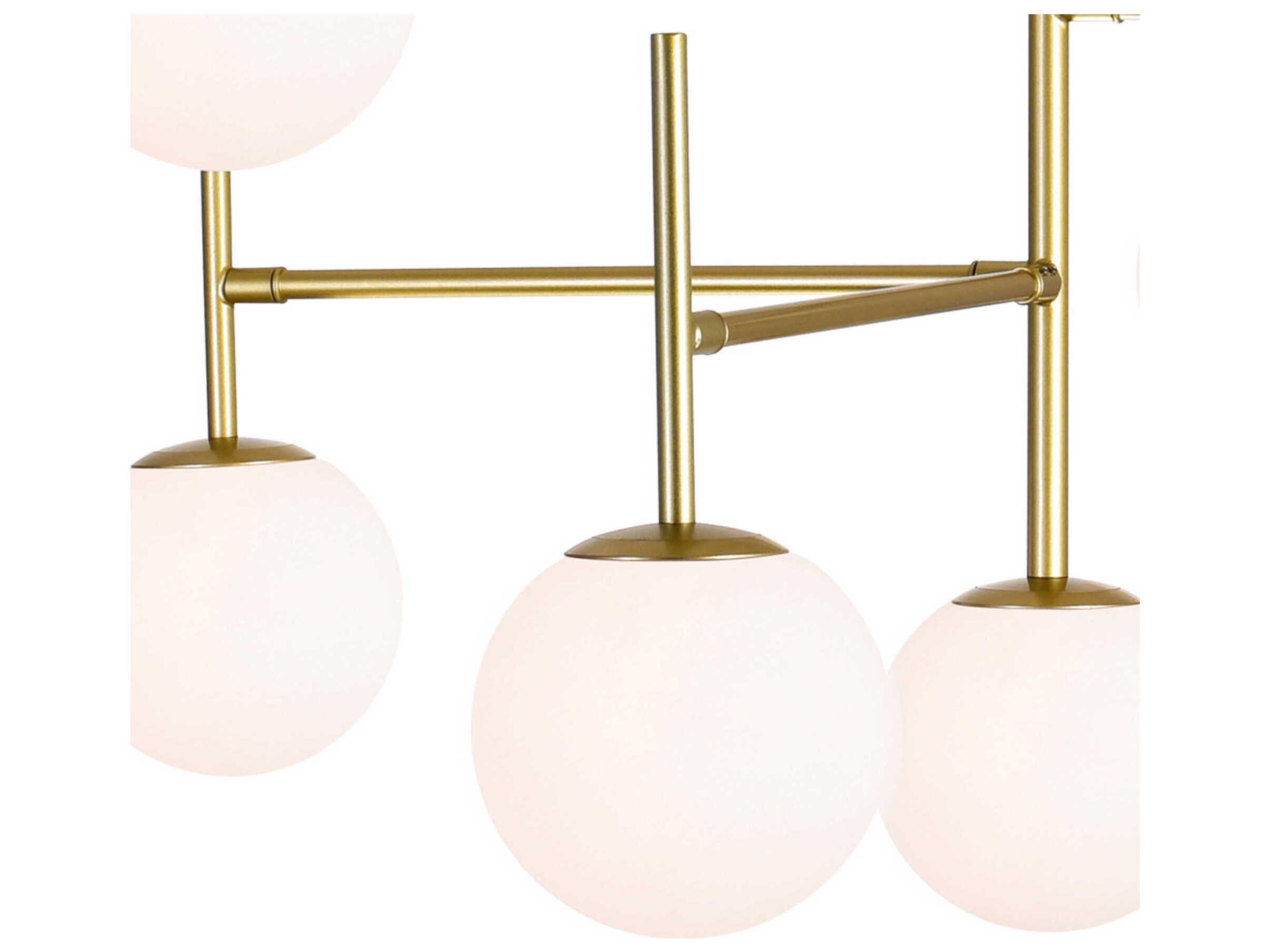 CWI Lighting Tourch 7-Light Medallion Gold Globe Chandelier