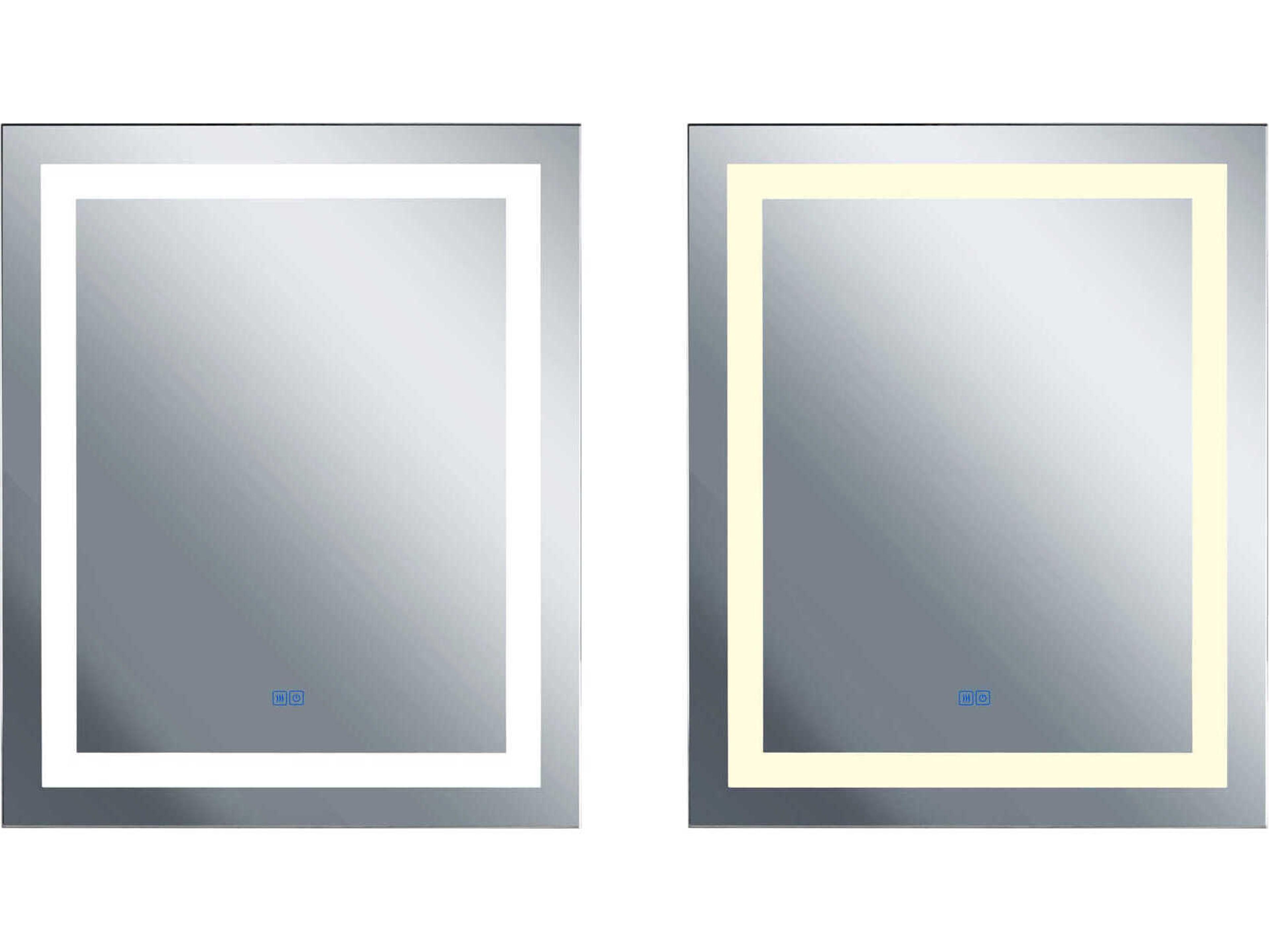 CWI Lighting Abril White Rectangular Wall Mirror