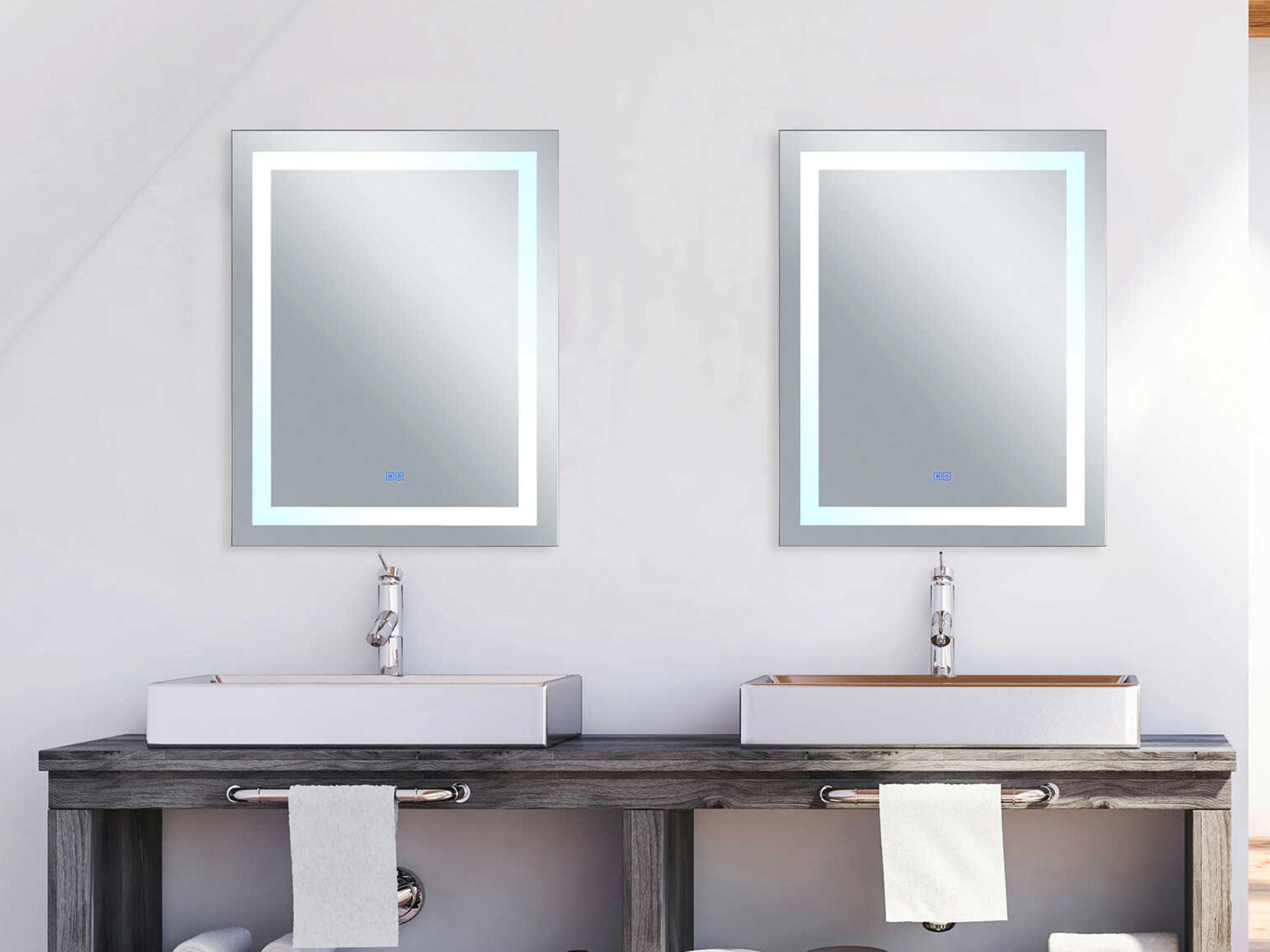 CWI Lighting Abril White Rectangular Wall Mirror