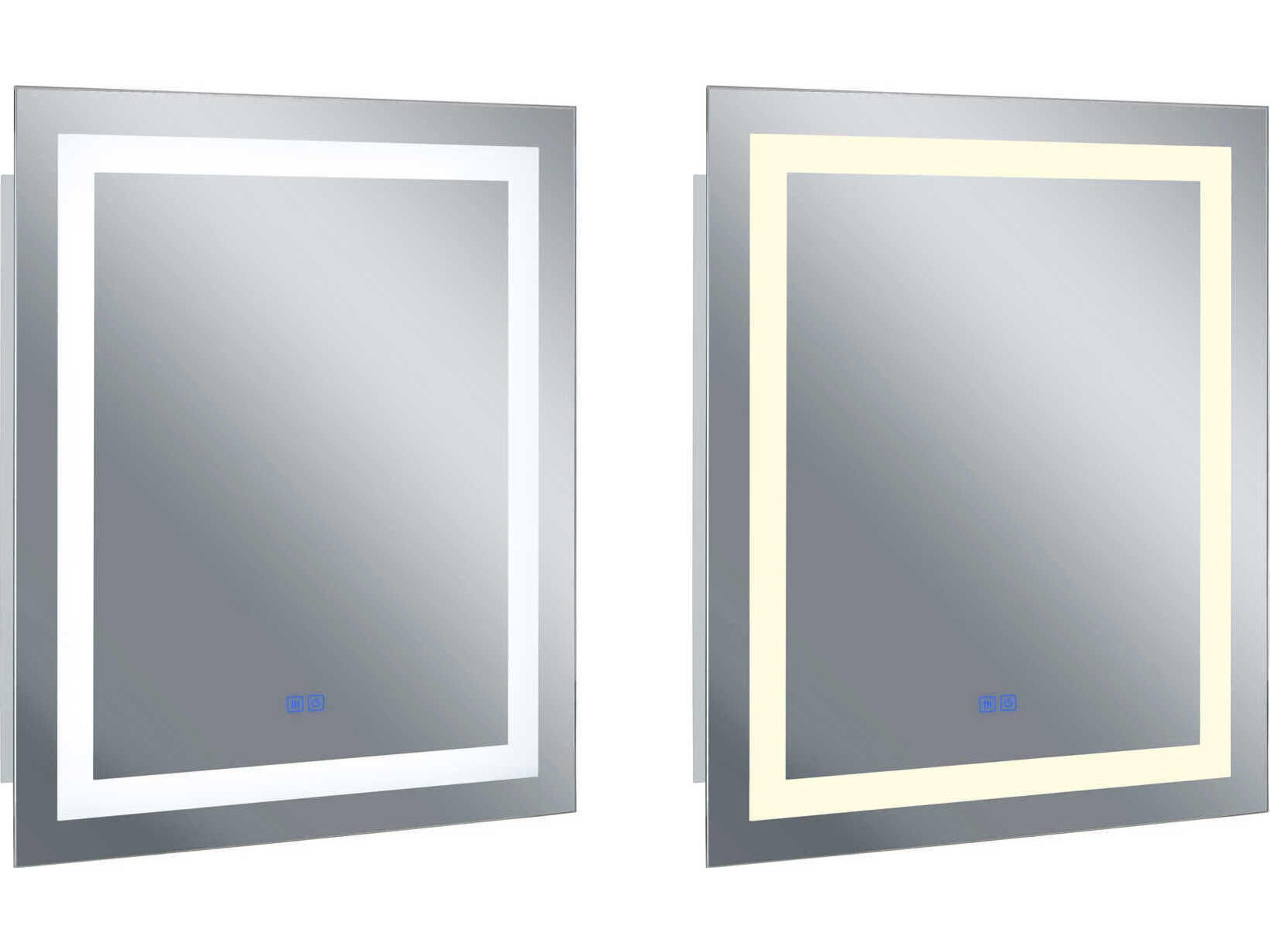 CWI Lighting Abril White Square Wall Mirror