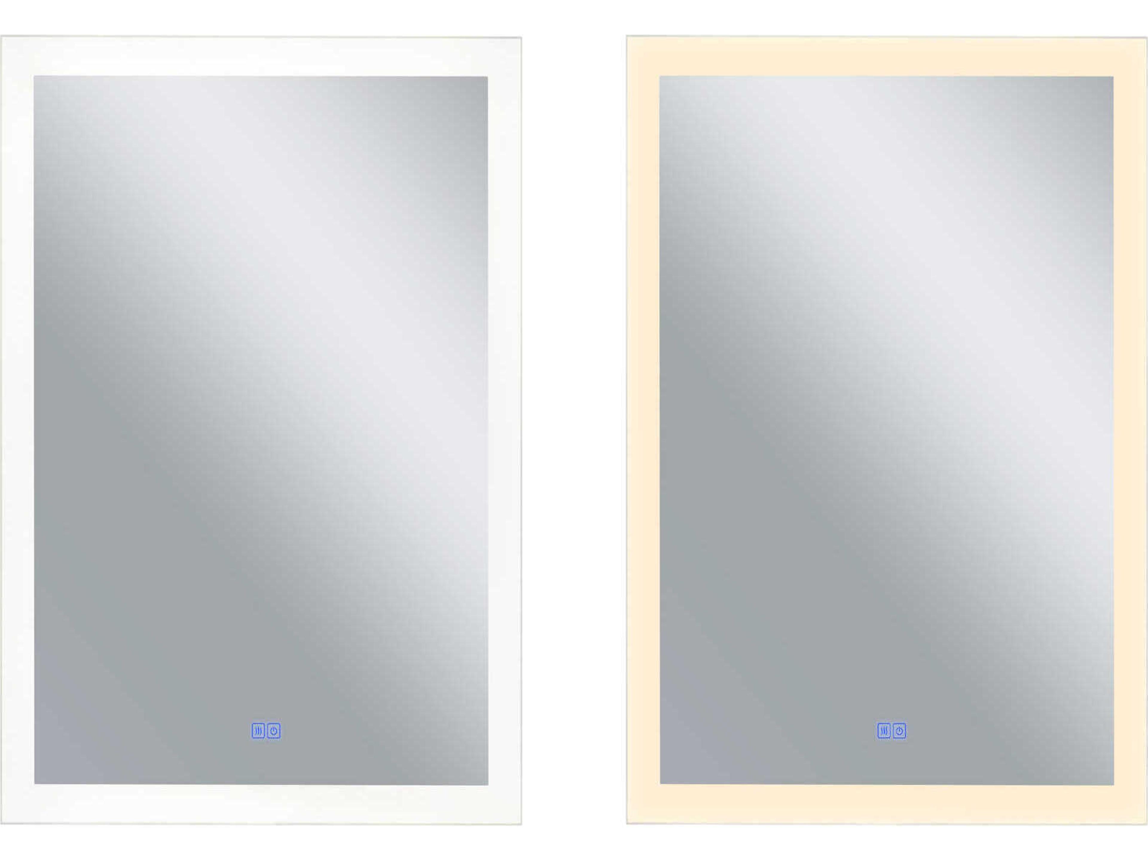 CWI Lighting Abigail White Rectangular Wall Mirror