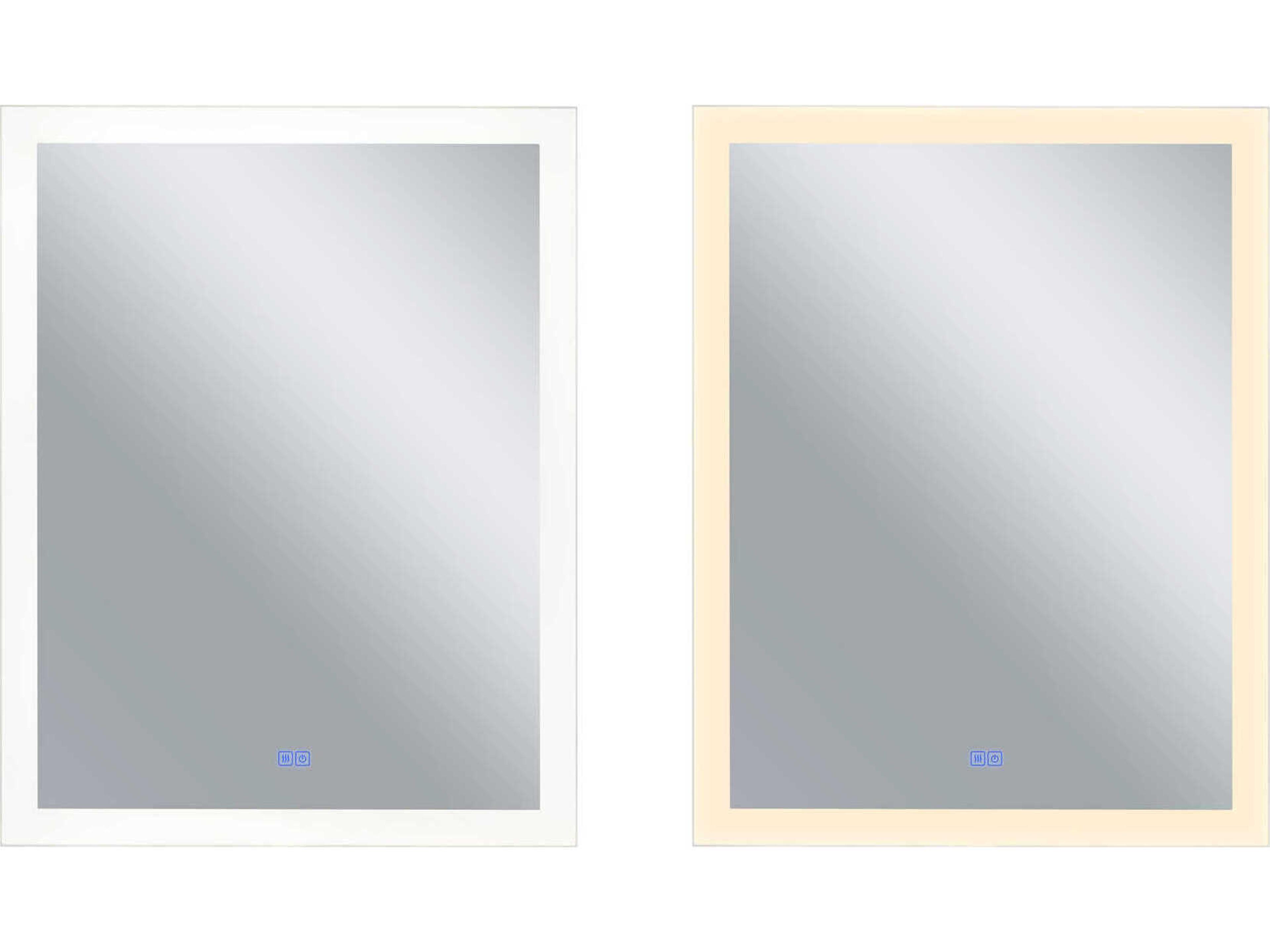 CWI Lighting Abigail White Rectangular Wall Mirror