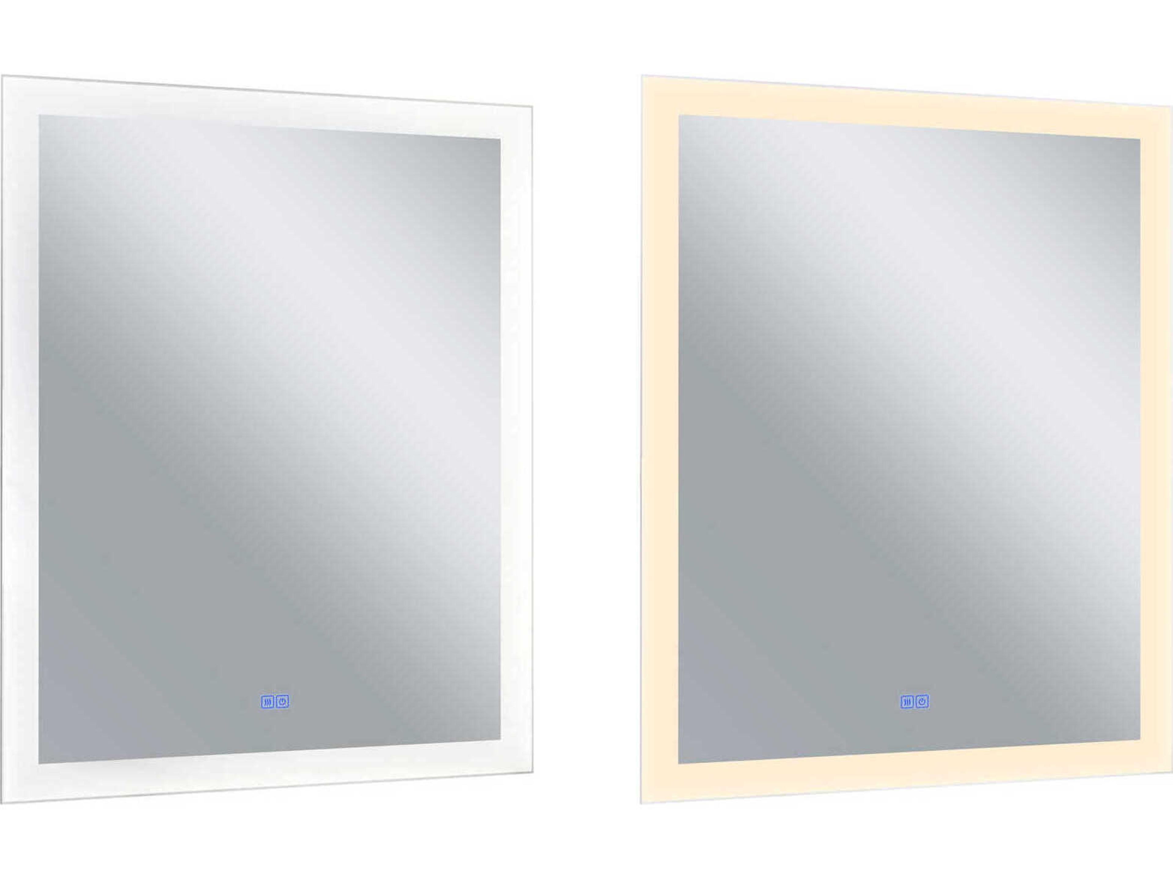 CWI Lighting Abigail White Rectangular Wall Mirror