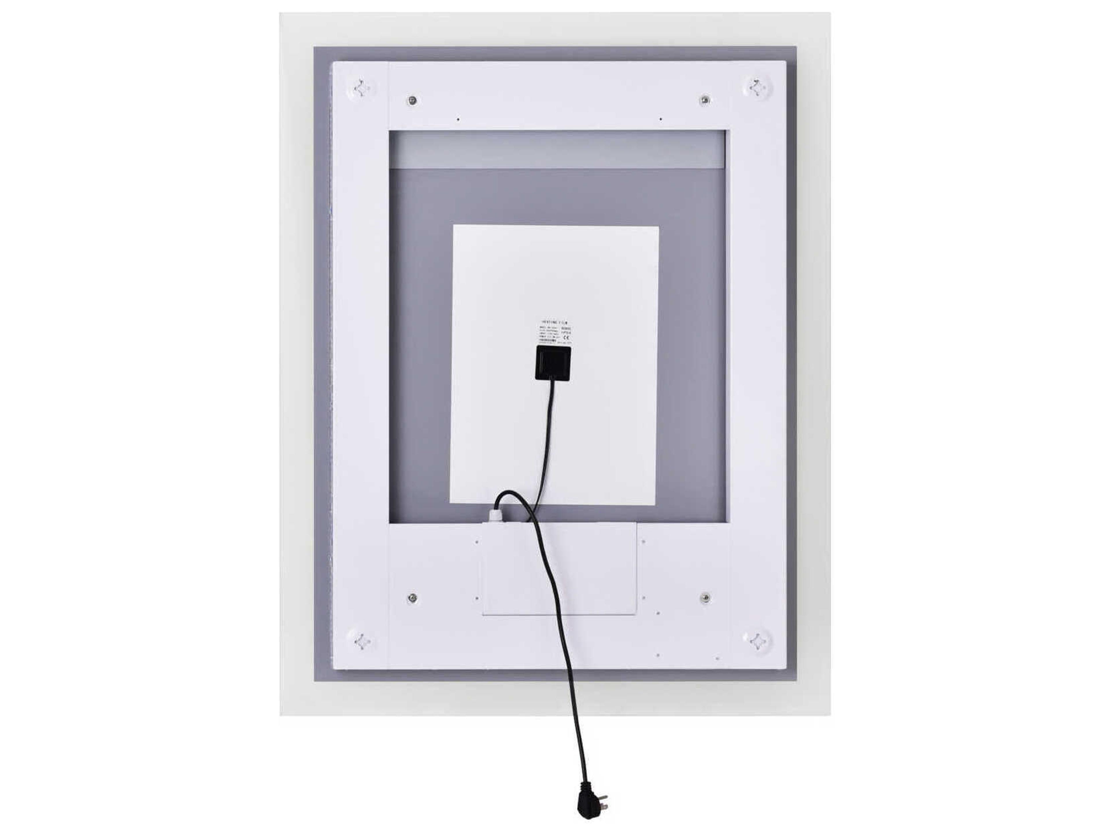 CWI Lighting Abigail White Rectangular Wall Mirror