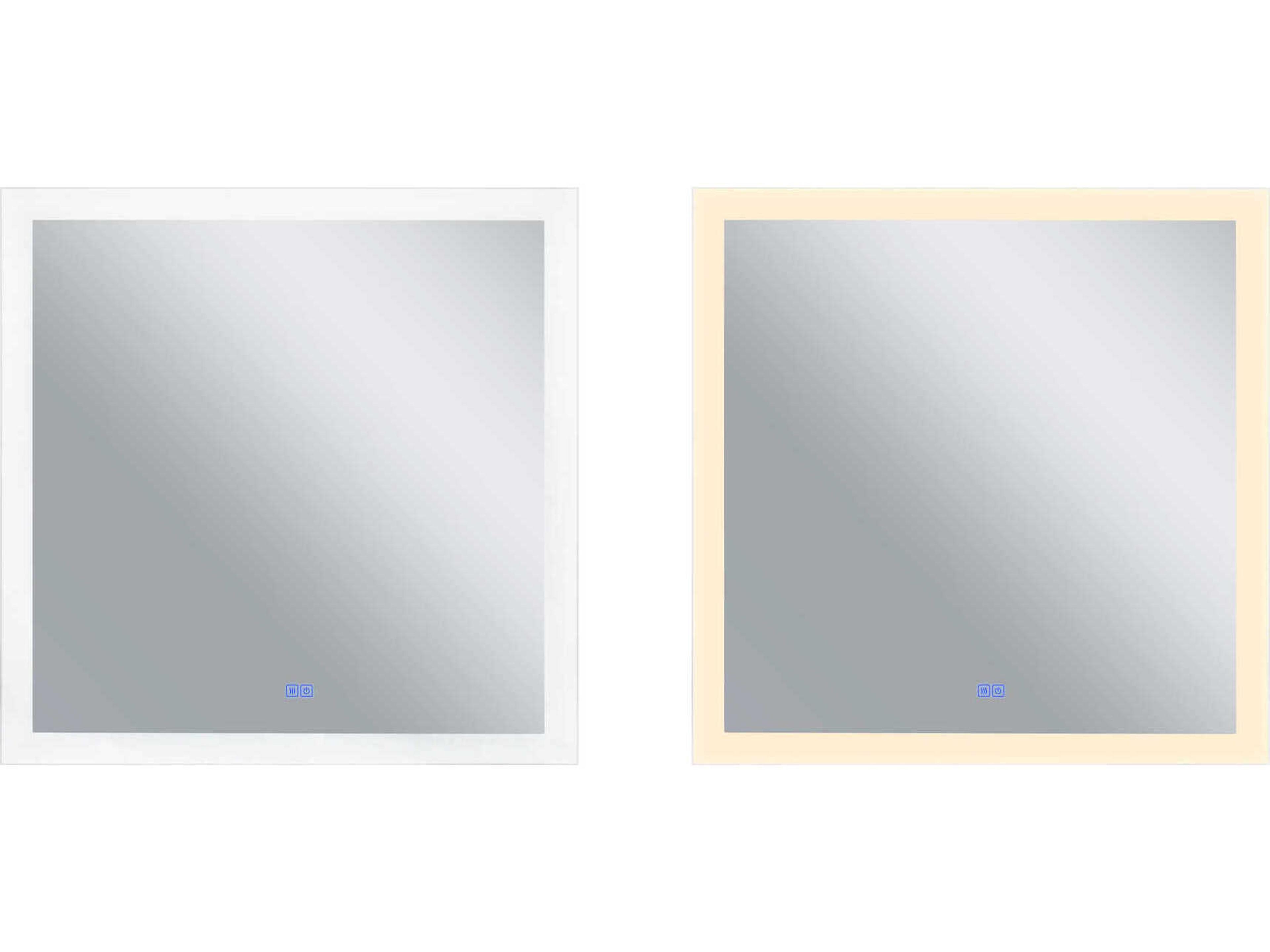 CWI Lighting Abigail White Square Wall Mirror