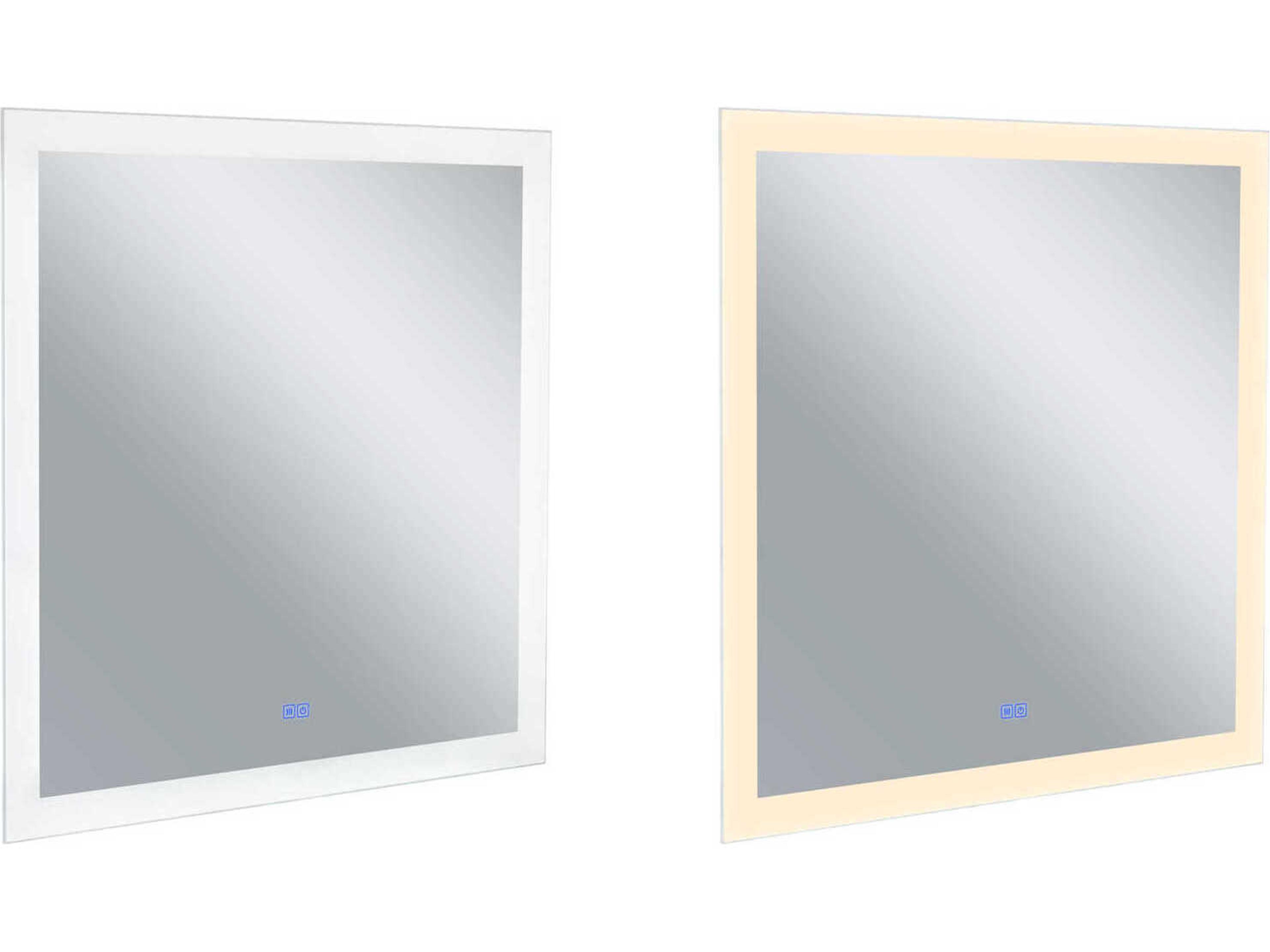 CWI Lighting Abigail White Square Wall Mirror