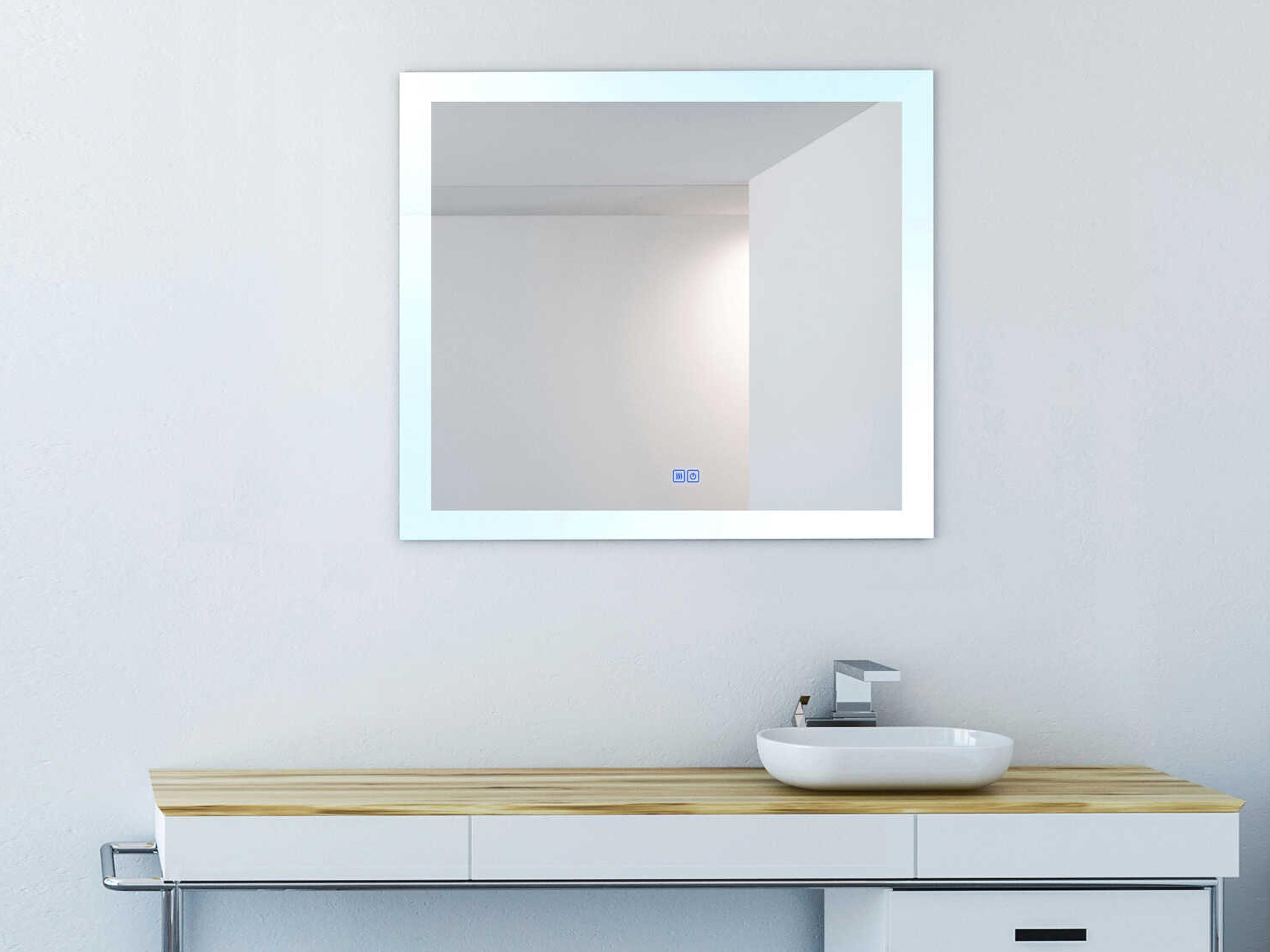 CWI Lighting Abigail White Rectangular Wall Mirror