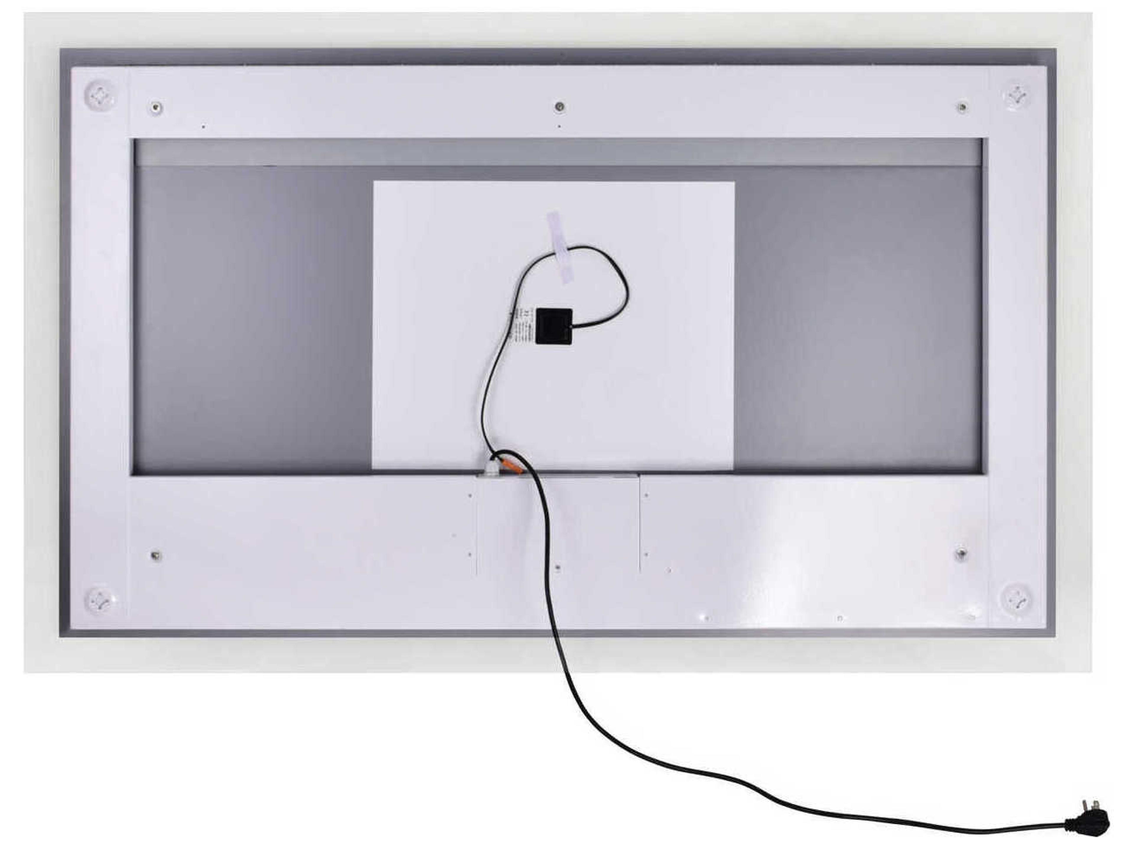 CWI Lighting Abigail White Rectangular Wall Mirror