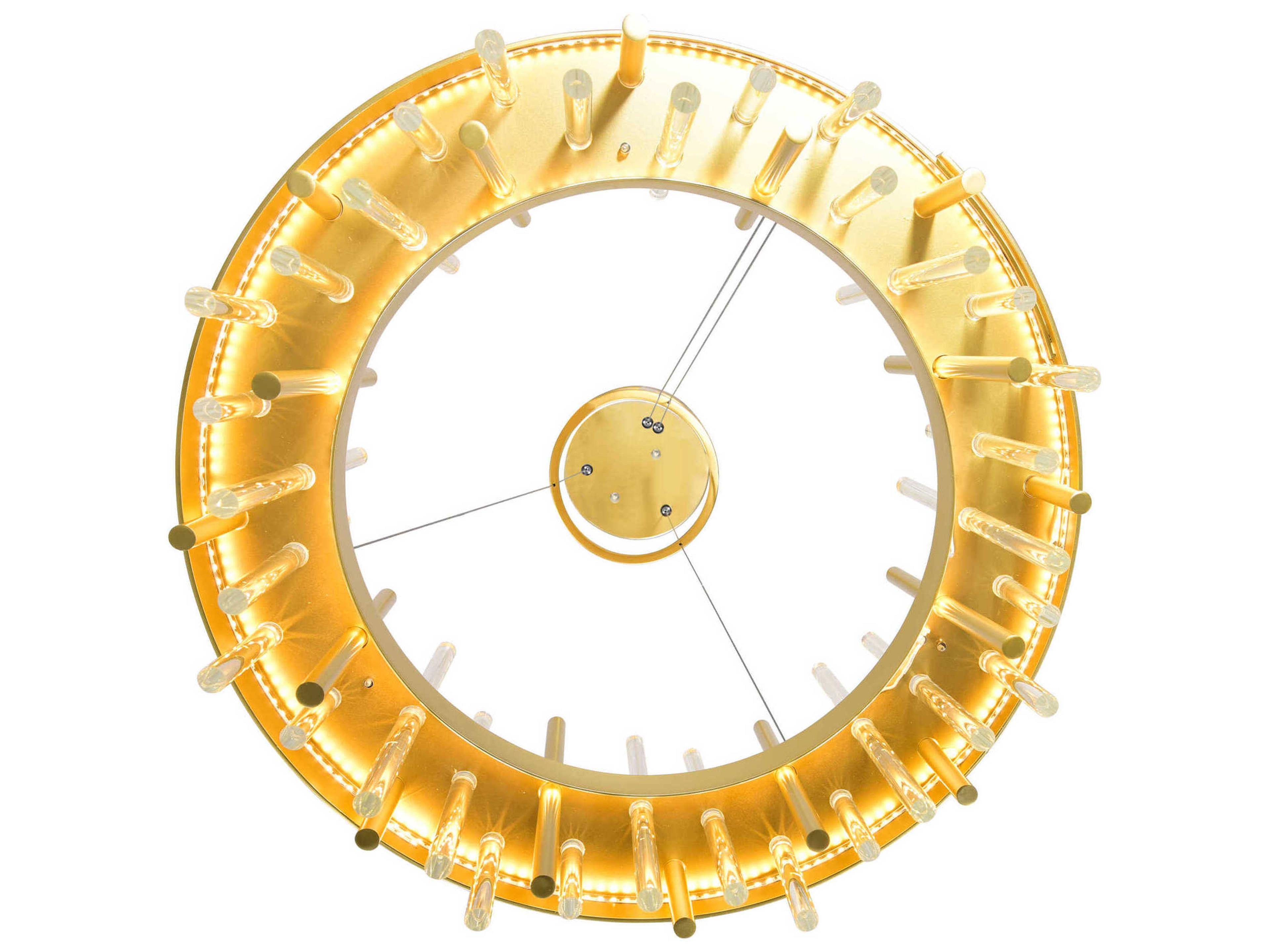 CWI Lighting Millipede Satin Gold Linear Round Pendant