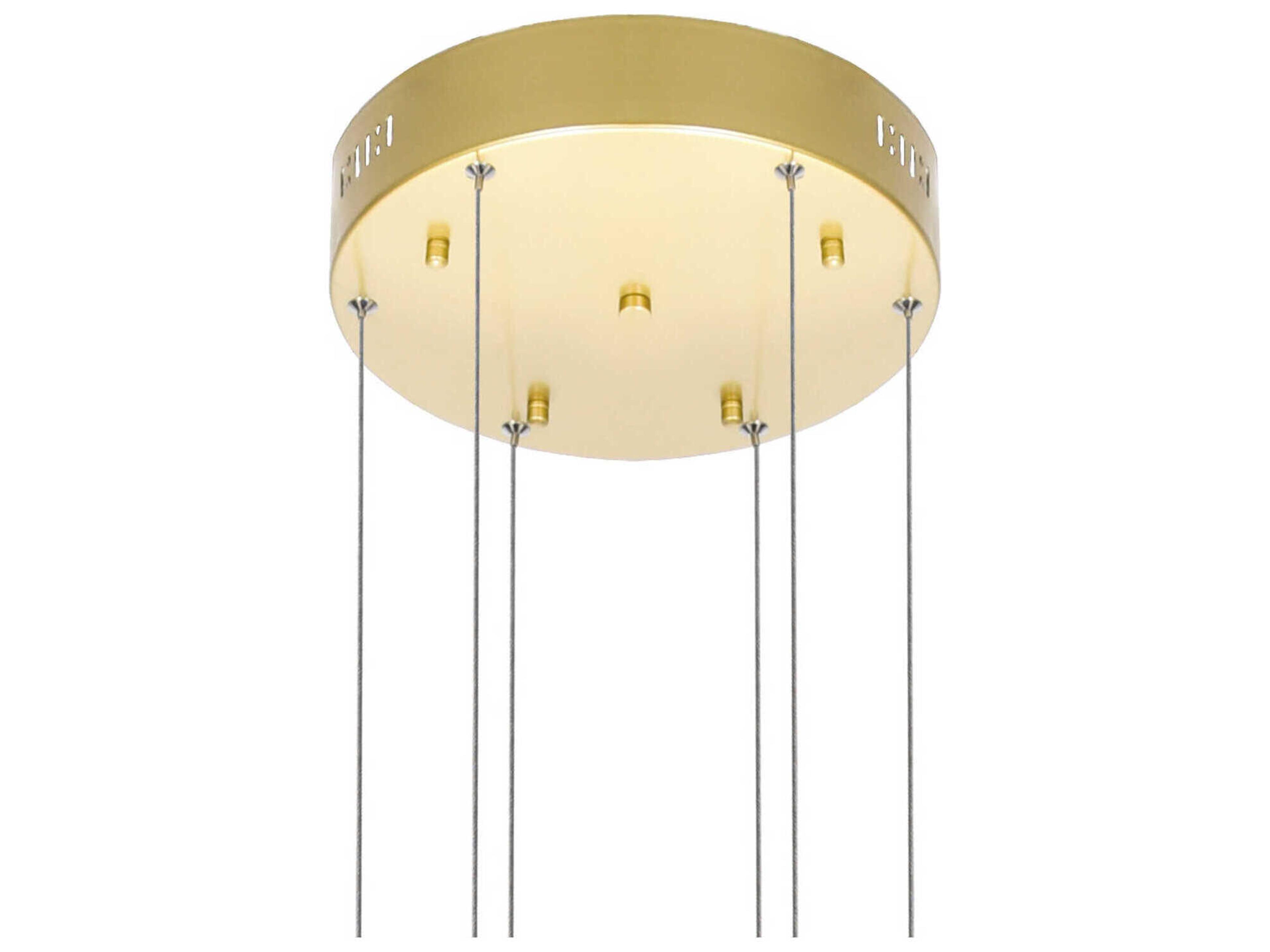 CWI Lighting Millipede Satin Gold Linear Round Pendant