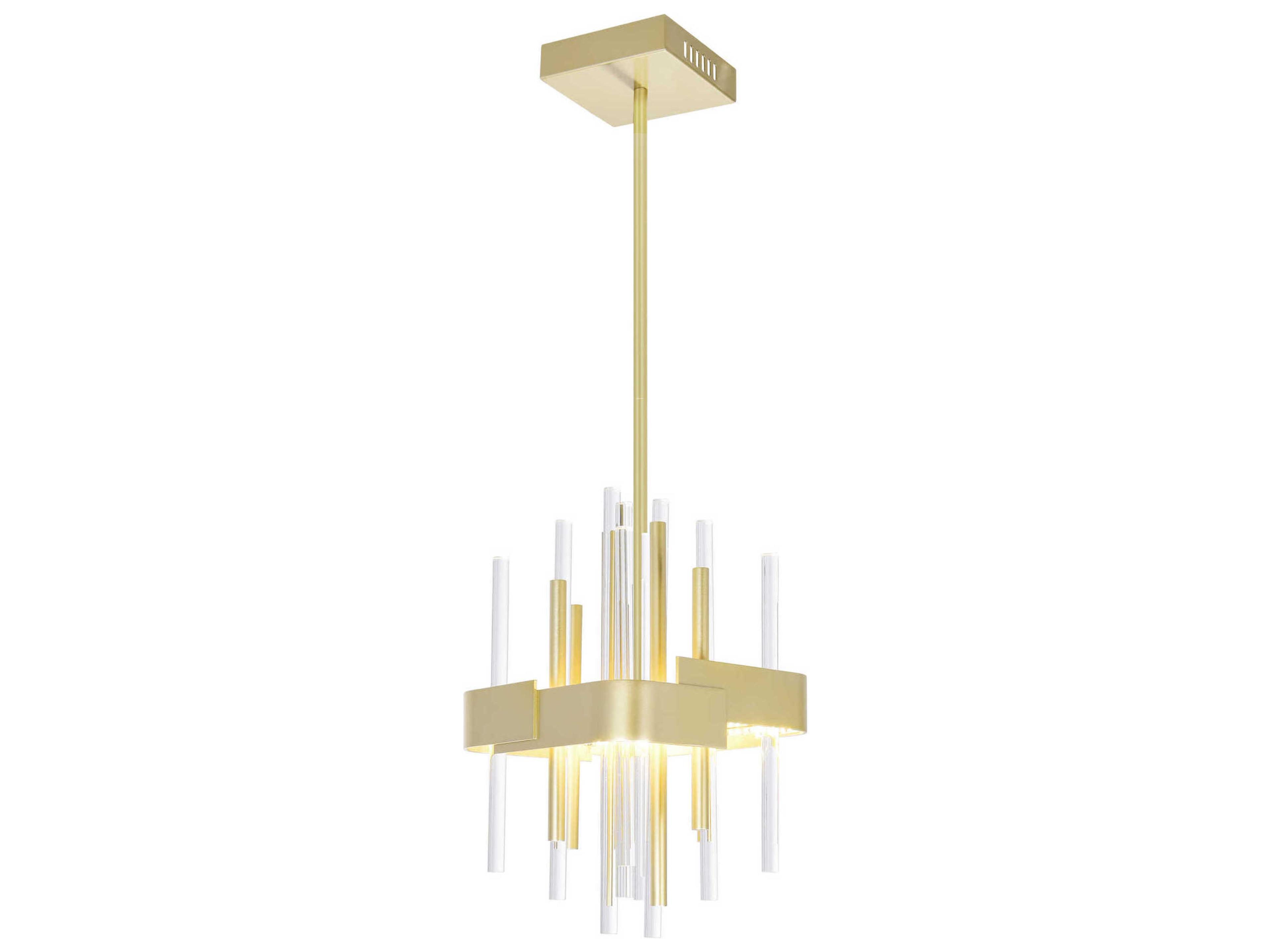 CWI Lighting Millipede Satin Gold Linear Mini Pendant