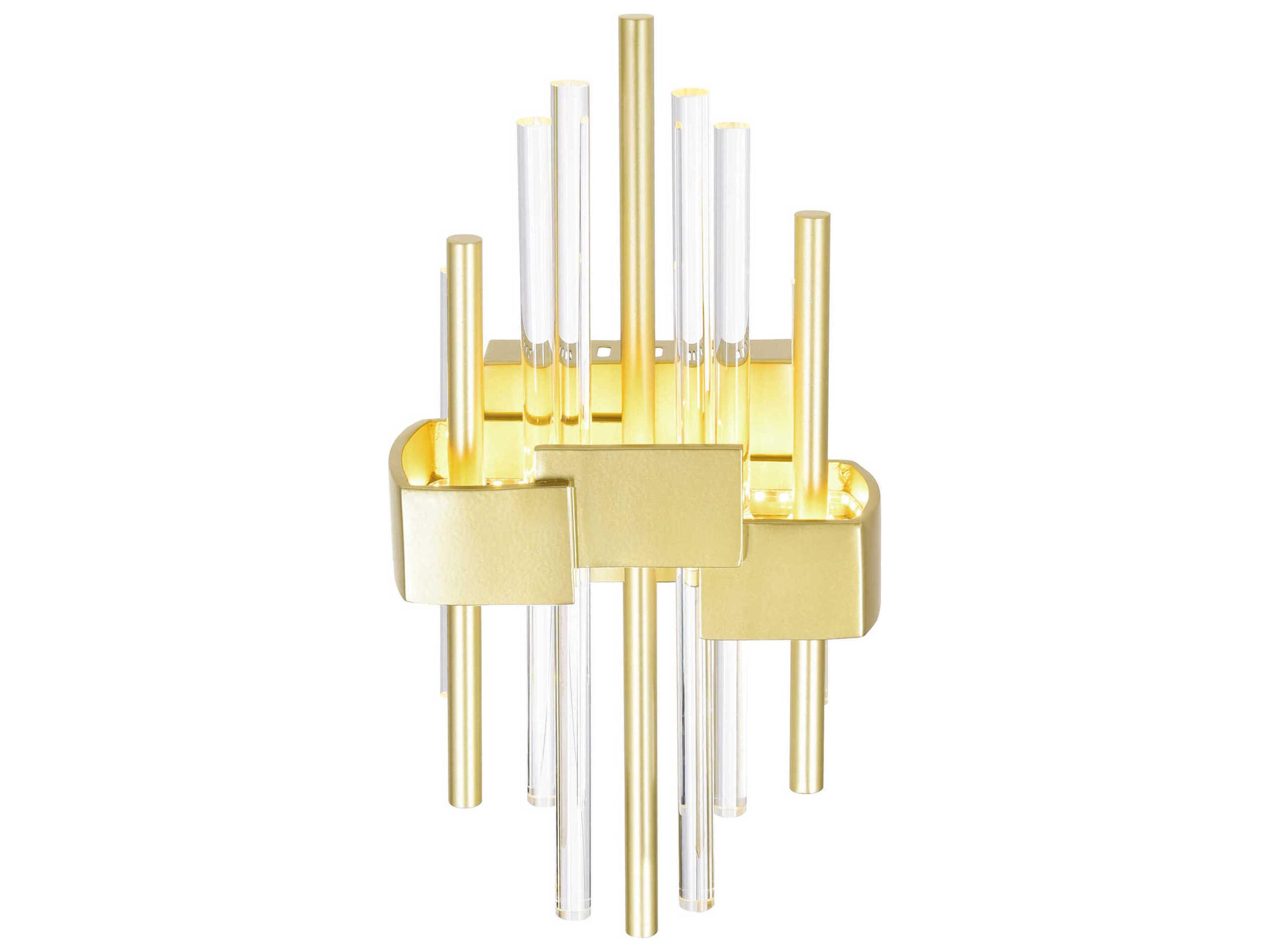CWI Lighting Millipede Satin Gold Wall Sconce
