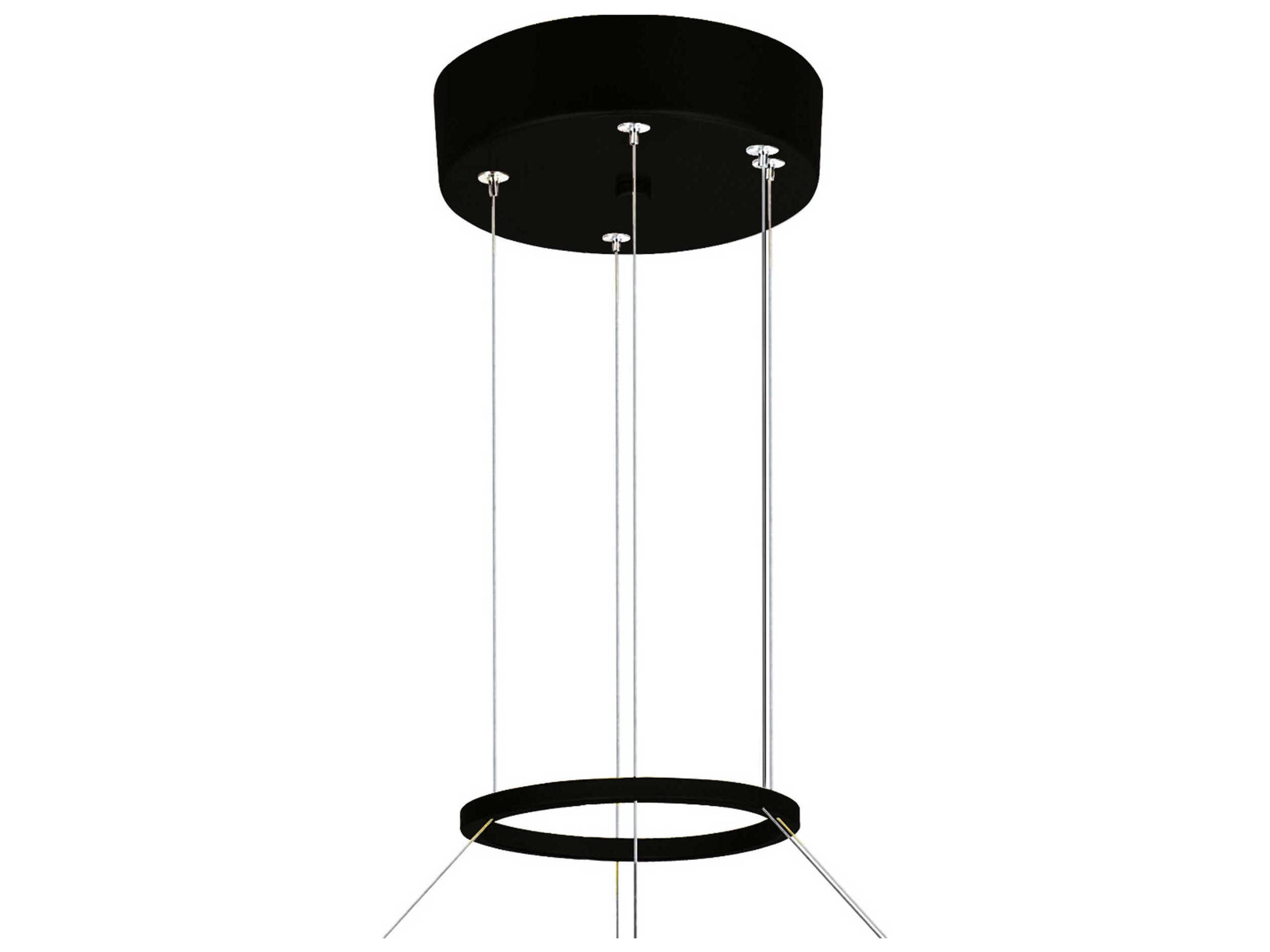 CWI Lighting Guadiana Black Satin Gold Round Pendant