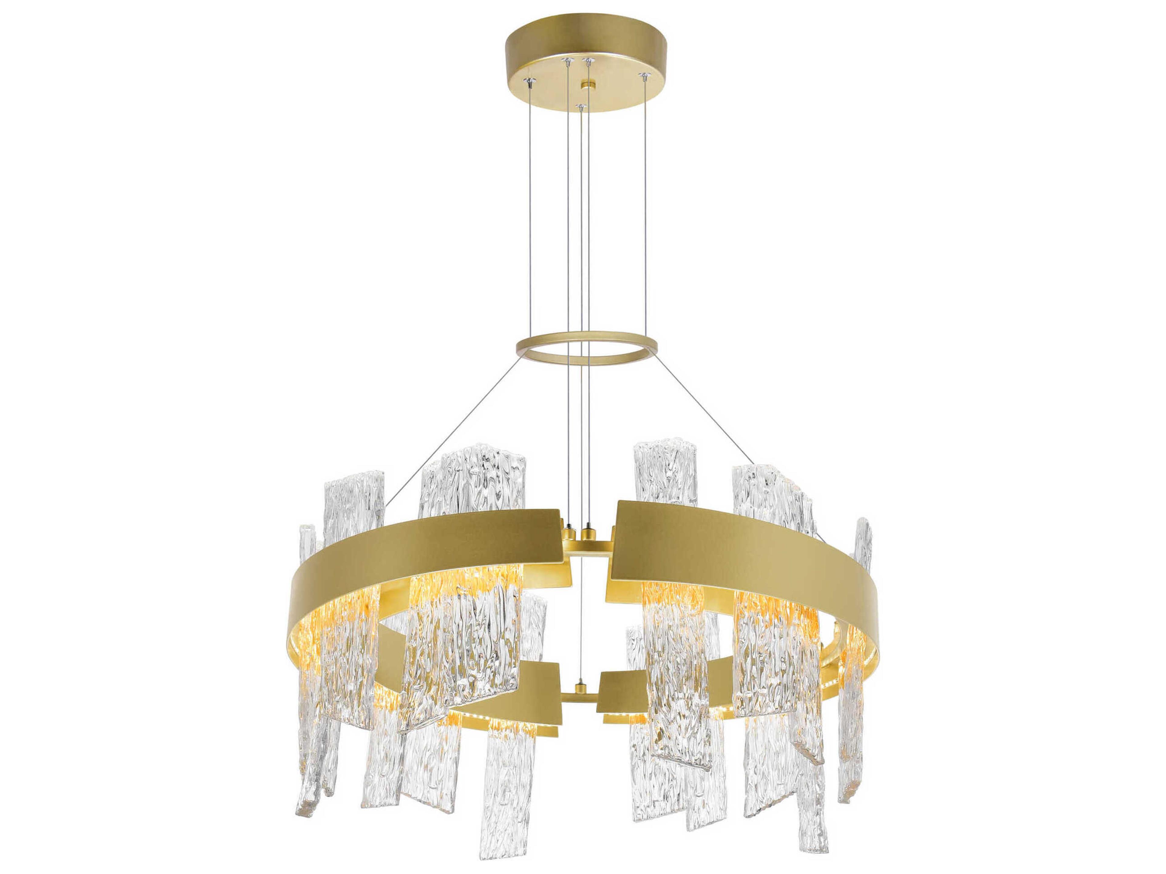 Guadiana Satin Gold Round Pendant