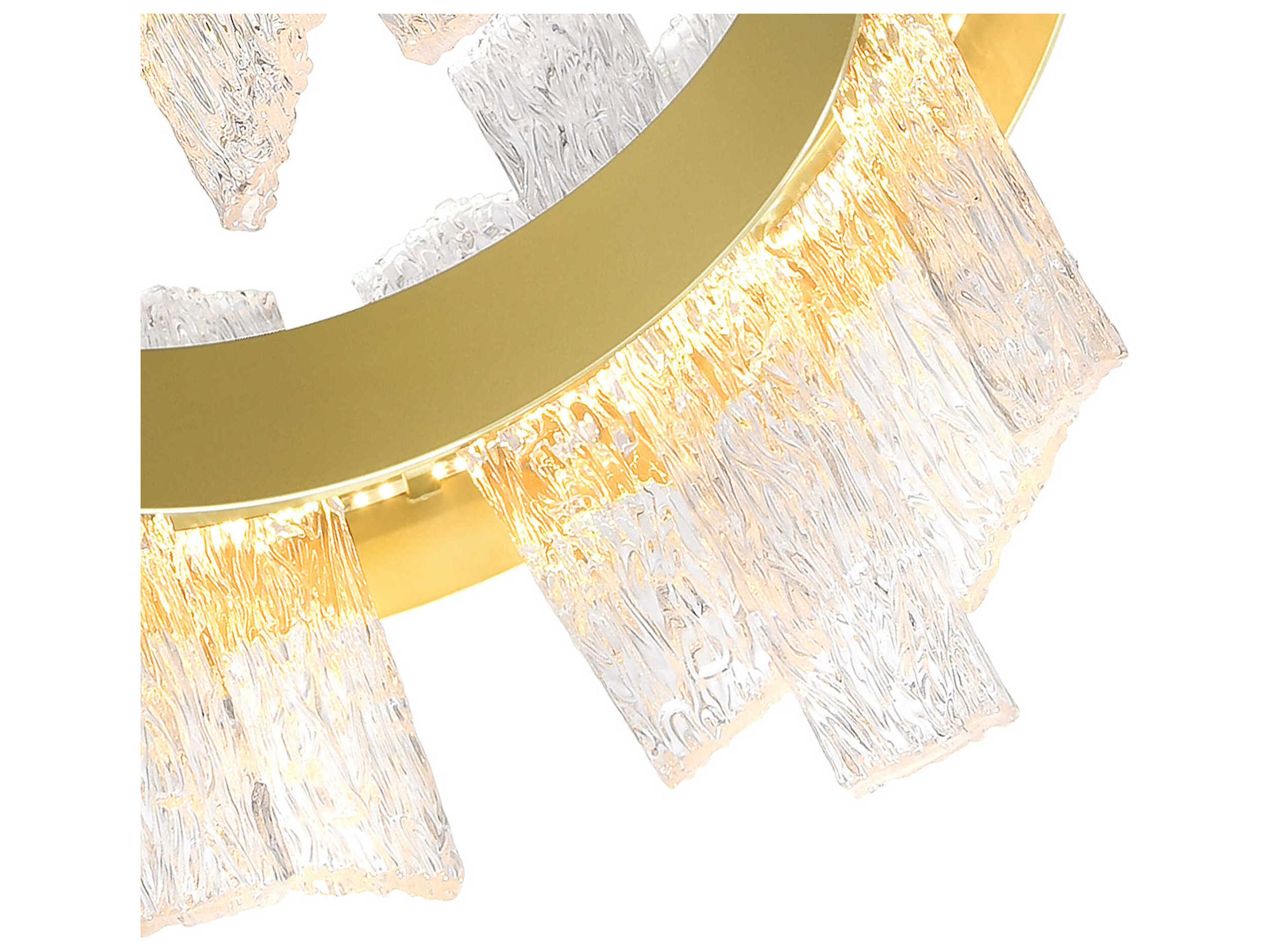 CWI Lighting Guadiana Satin Gold Round Pendant