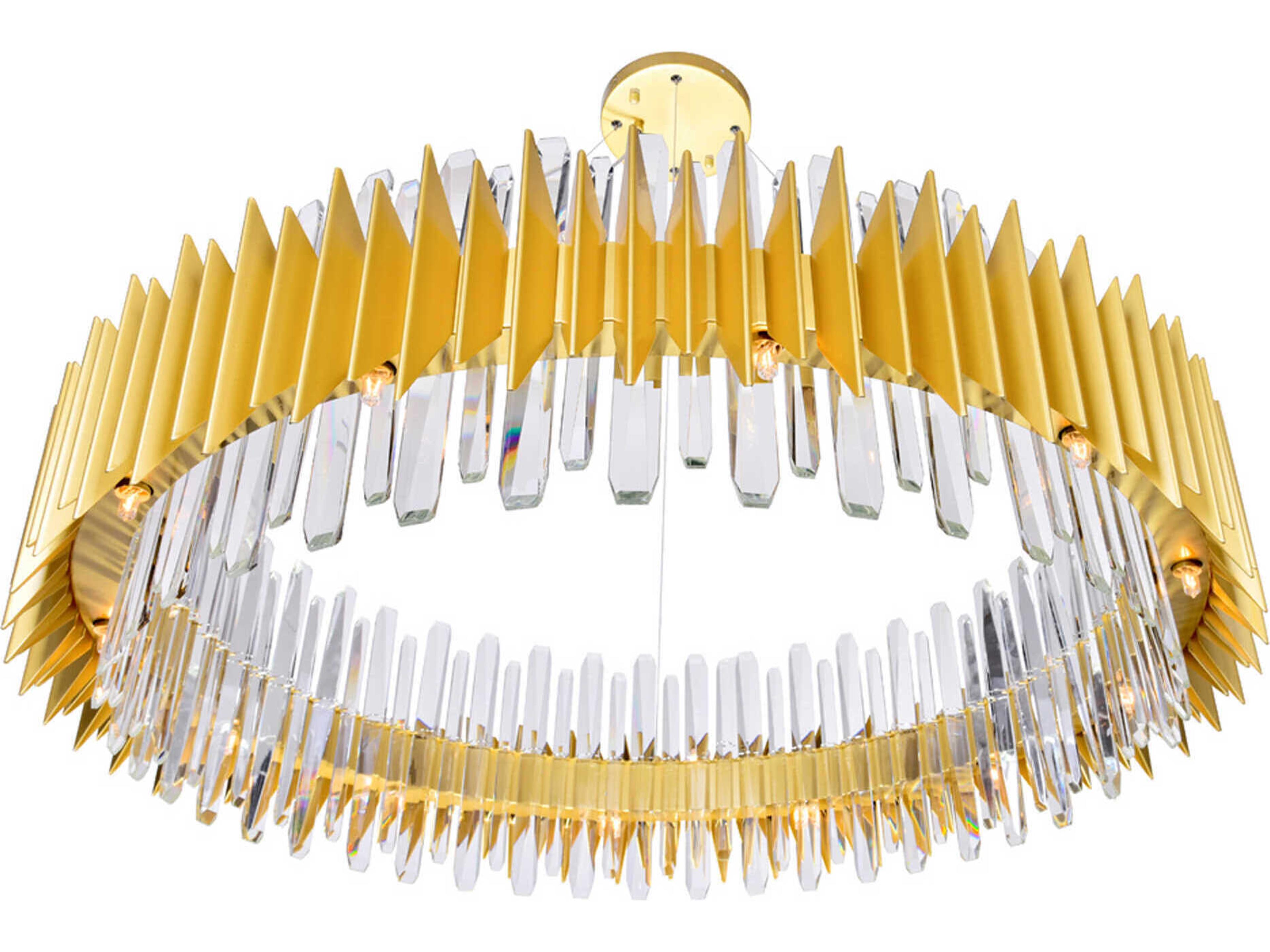 CWI Lighting Cityscape 24-Light Satin Gold Chandelier