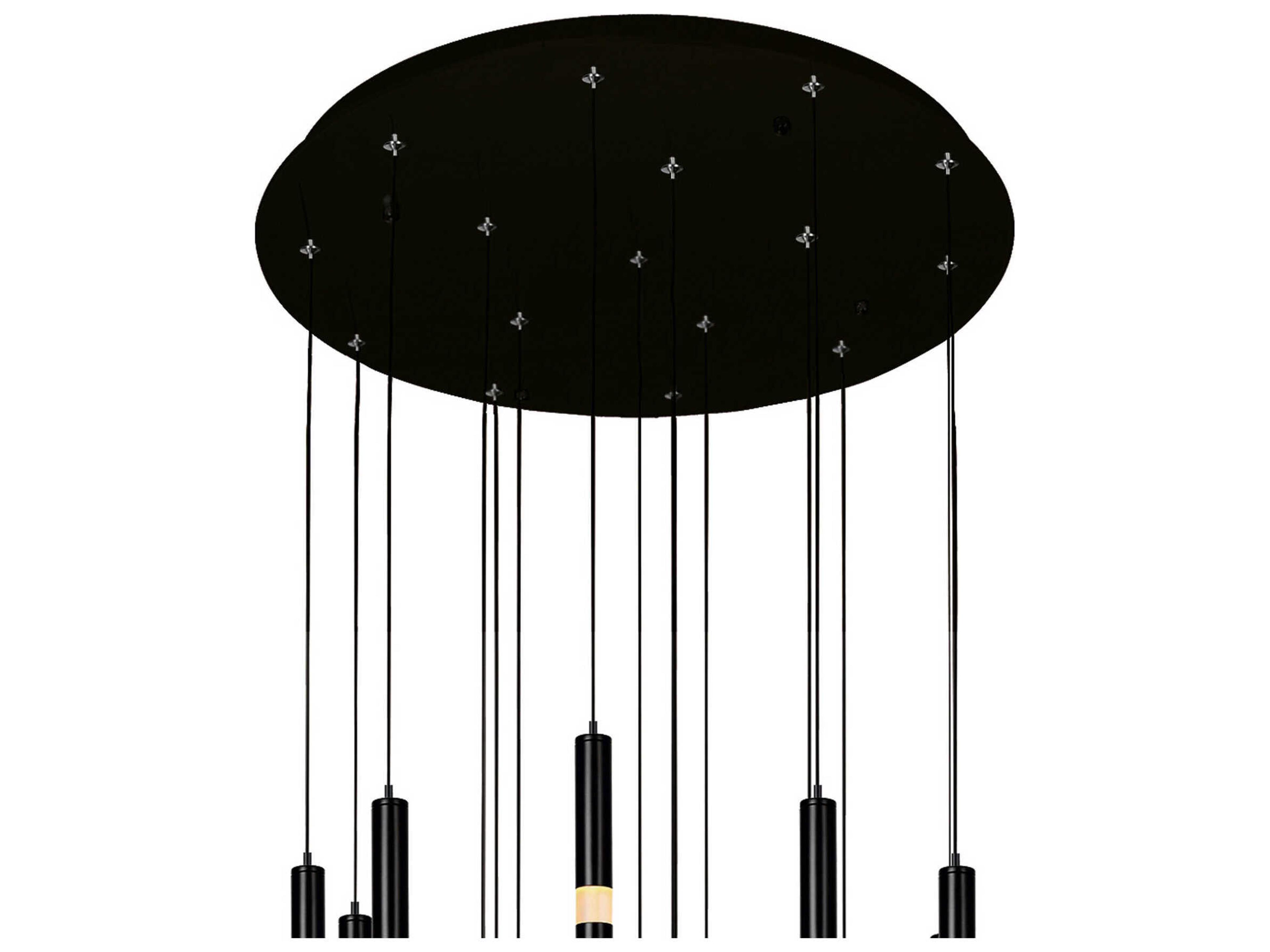 CWI Lighting Flute Black Linear Pendant