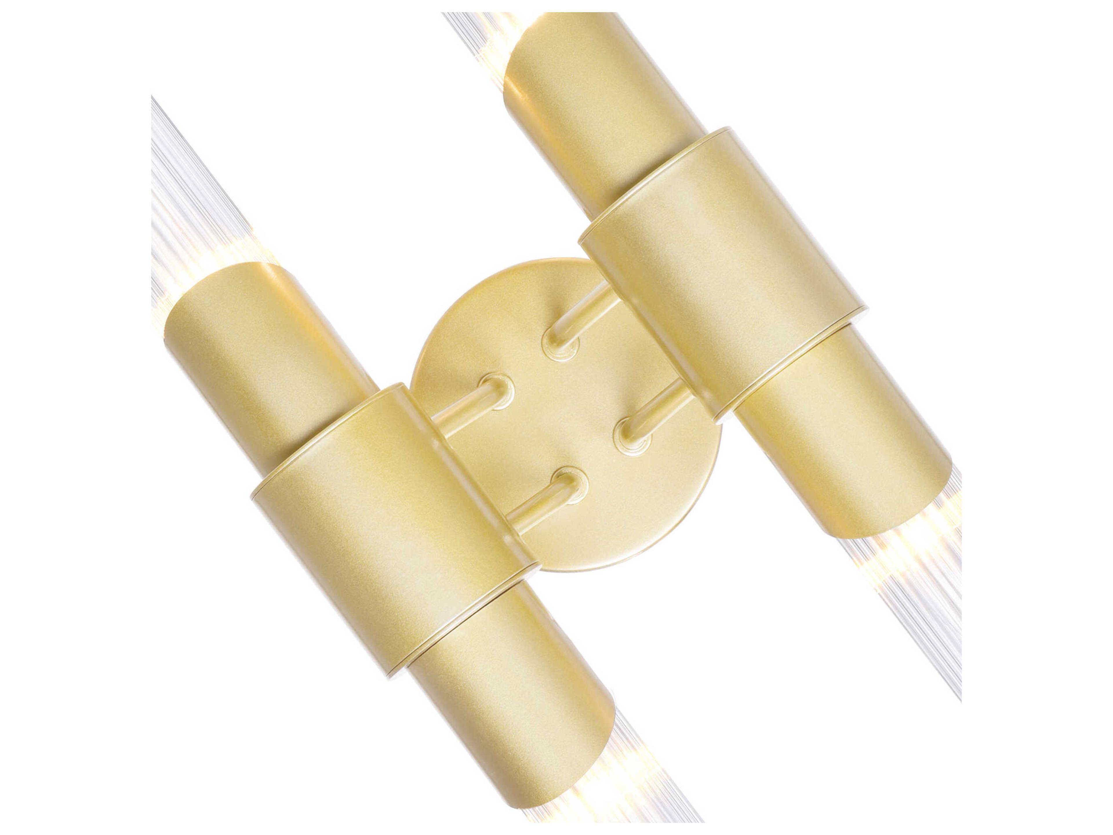 CWI Lighting Croissant 4-Light Satin Gold Vanity Light