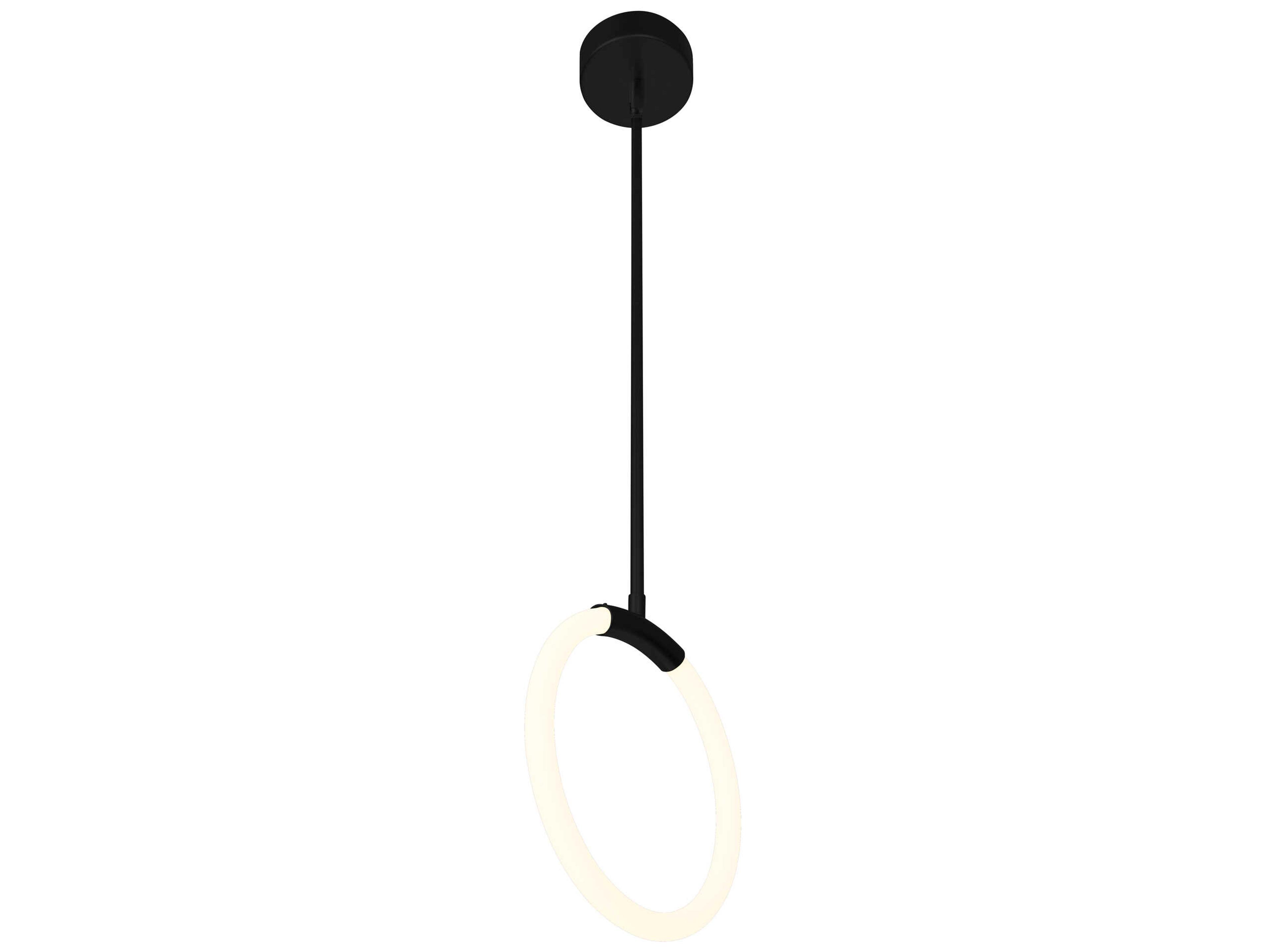 CWI Lighting Hoops Black Round Mini Pendant