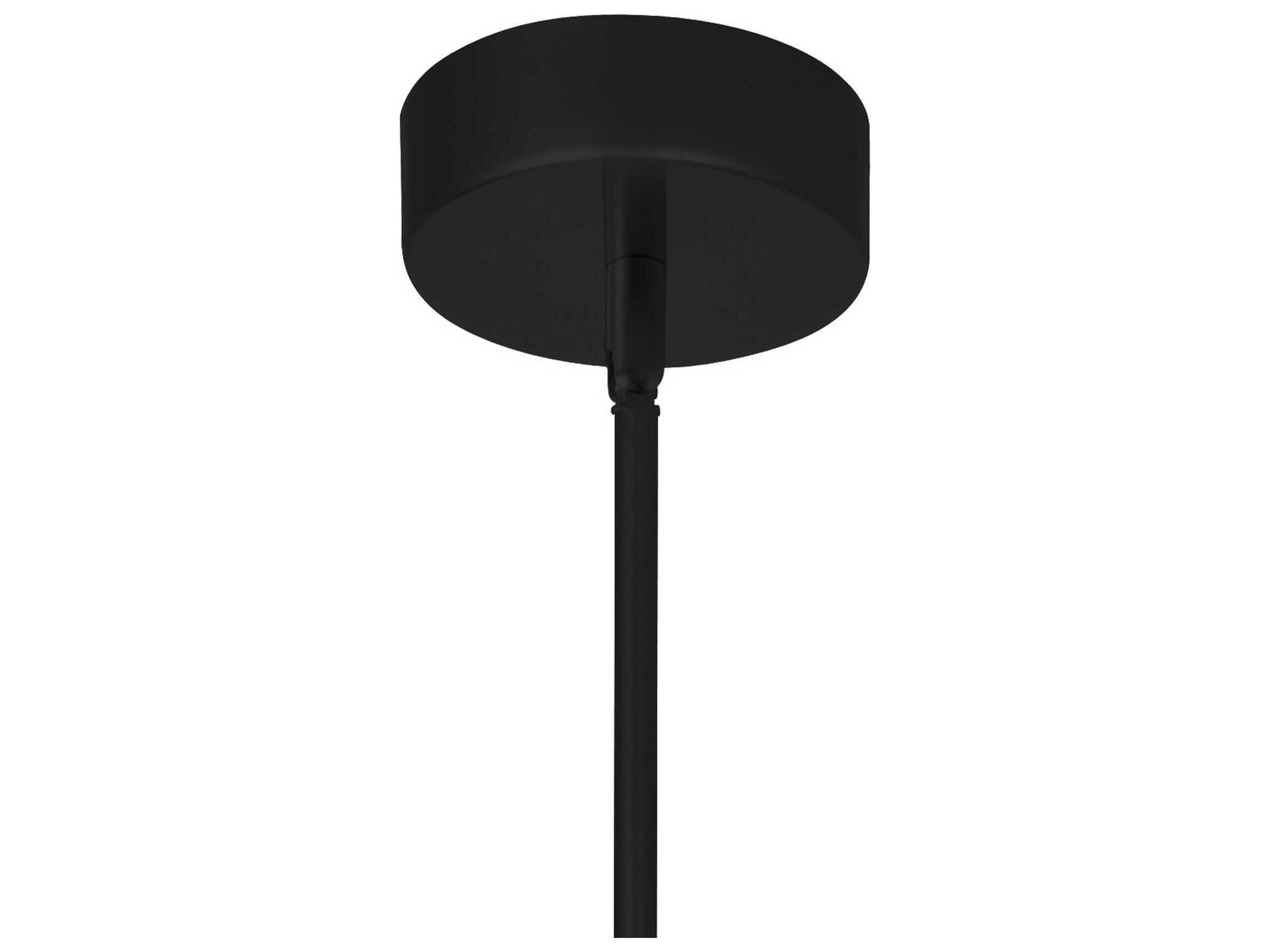 CWI Lighting Hoops Black Round Mini Pendant