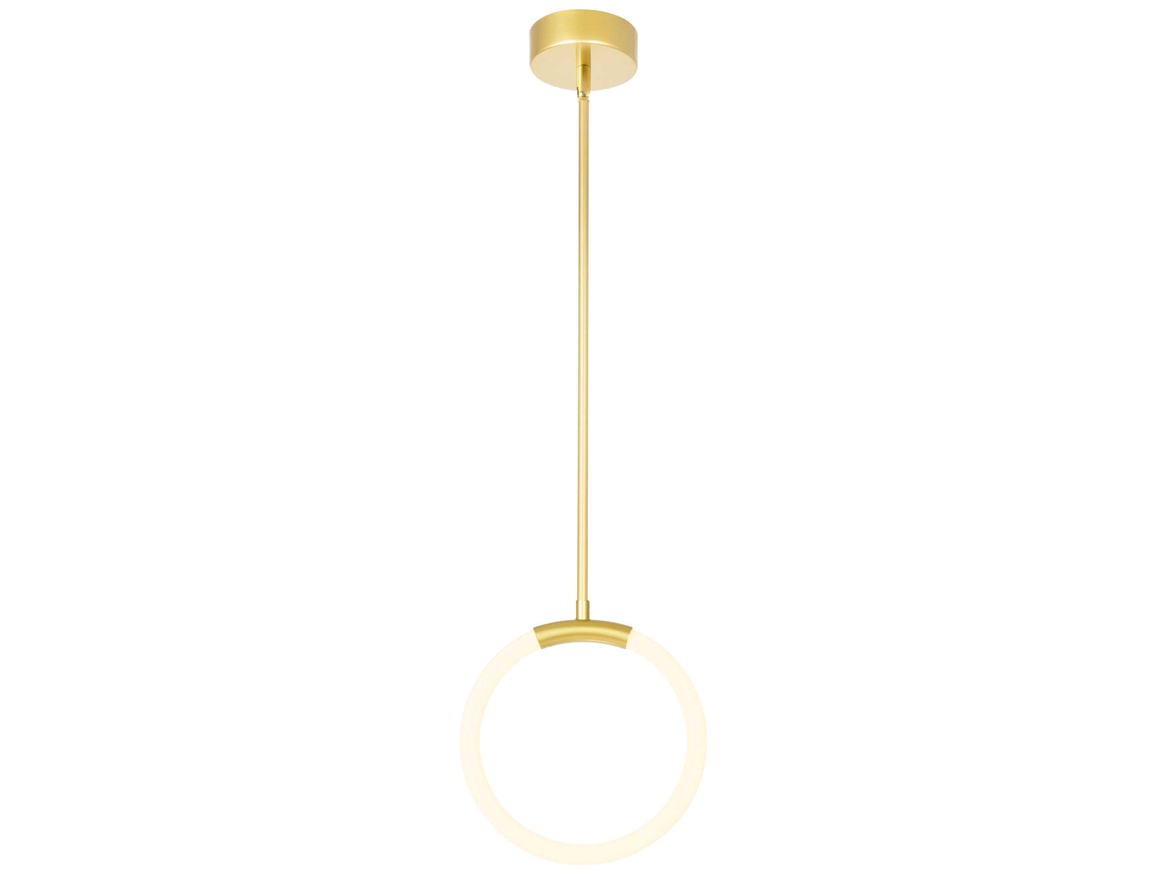 Hoops Satin Gold Round Mini Pendant