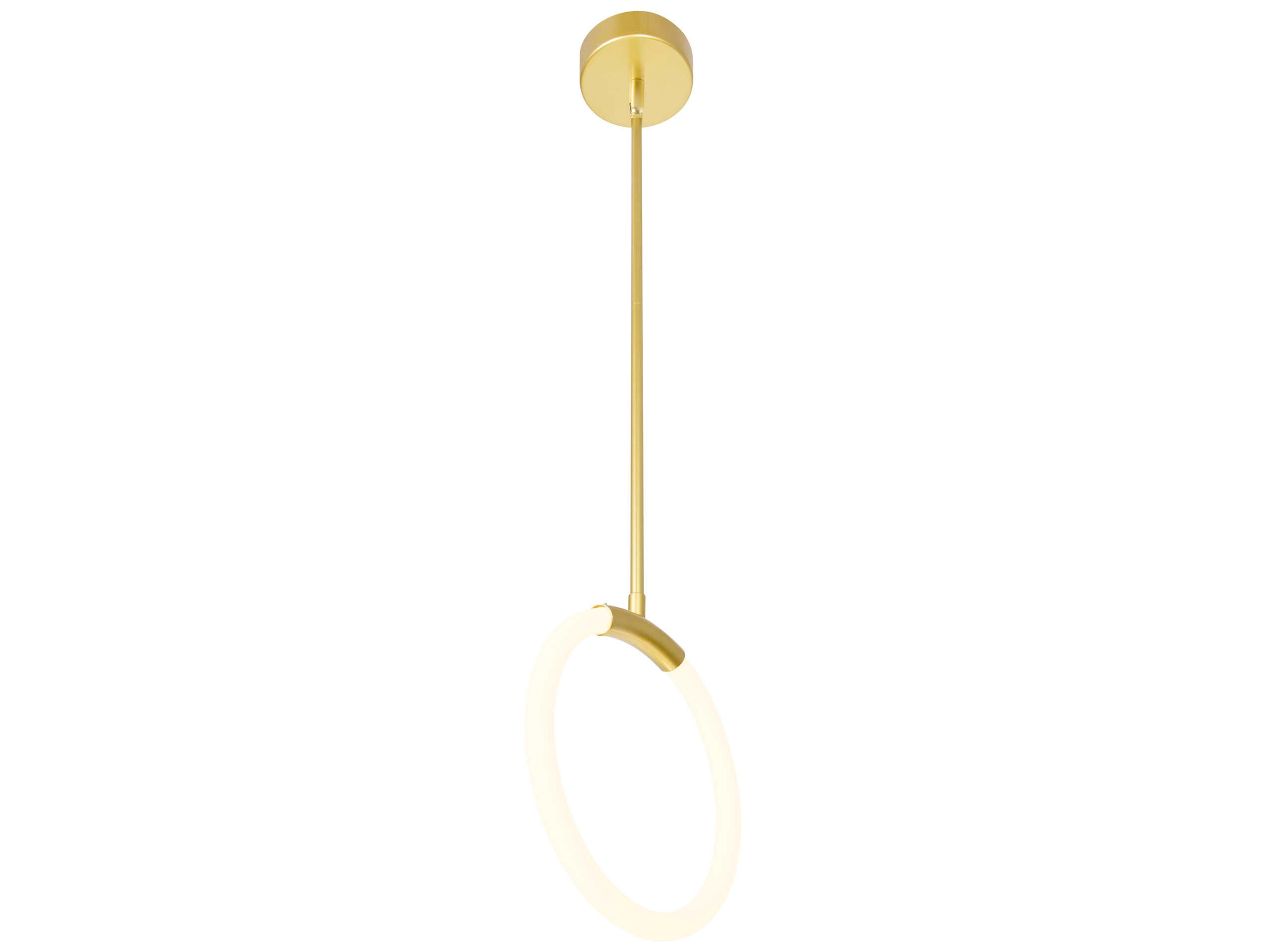 CWI Lighting Hoops Satin Gold Round Mini Pendant