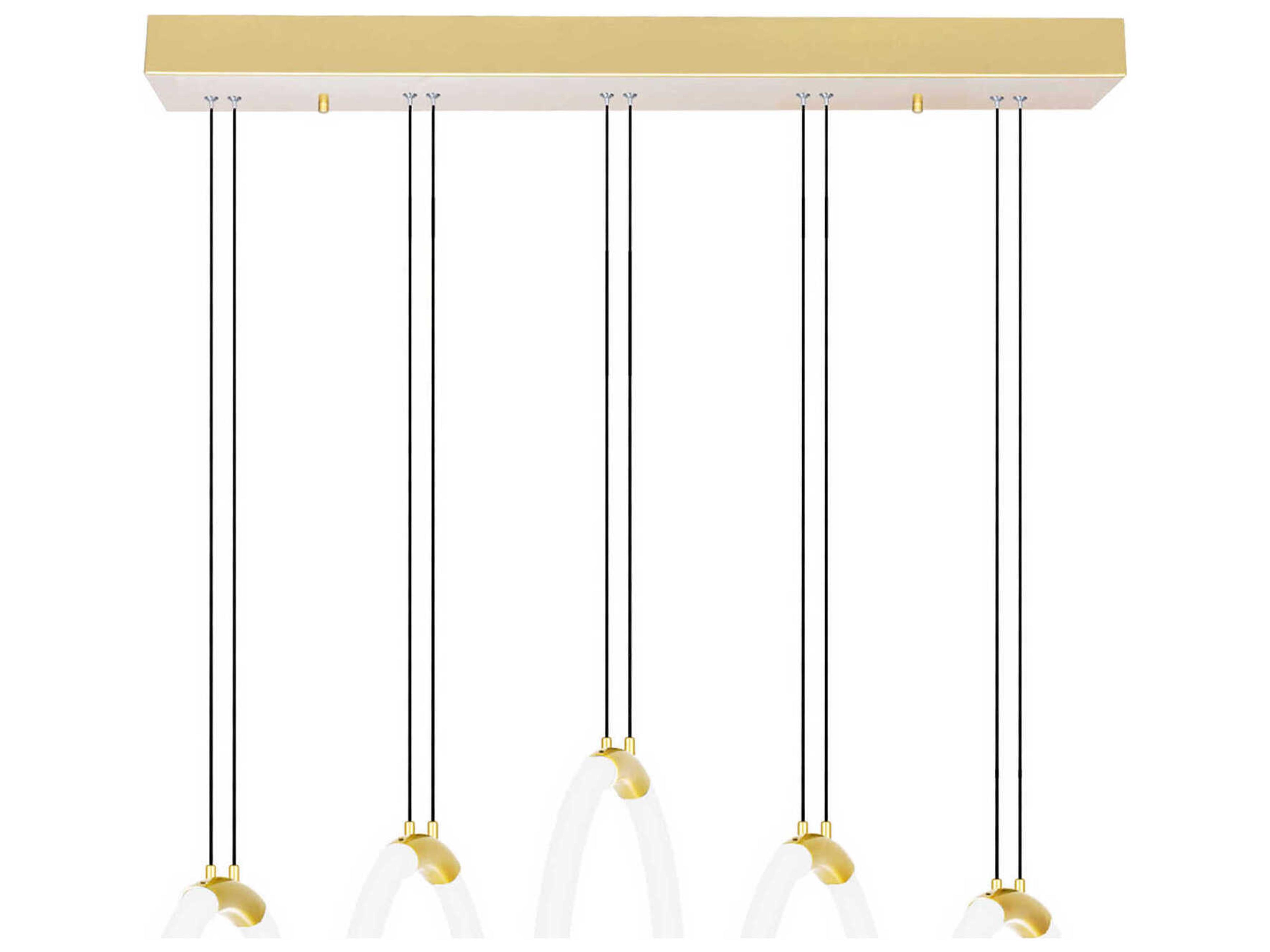 CWI Lighting Hoops Satin Gold Round Pendant