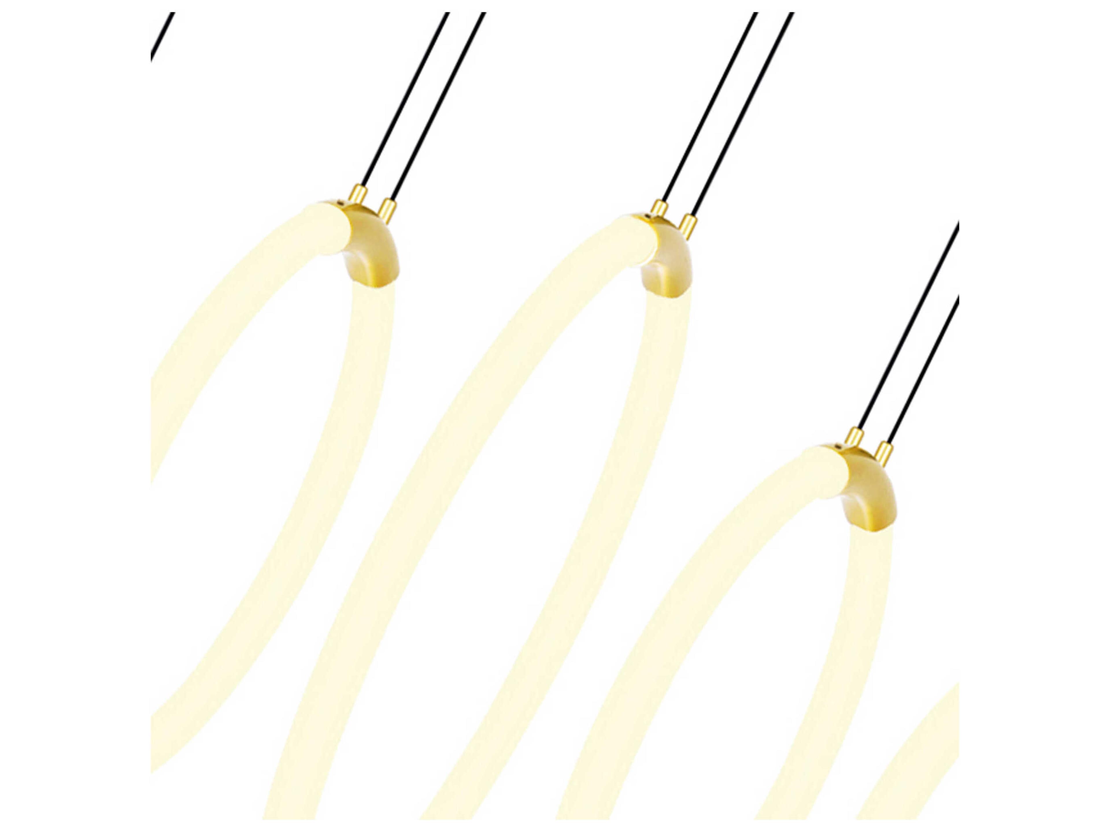 CWI Lighting Hoops Satin Gold Round Pendant