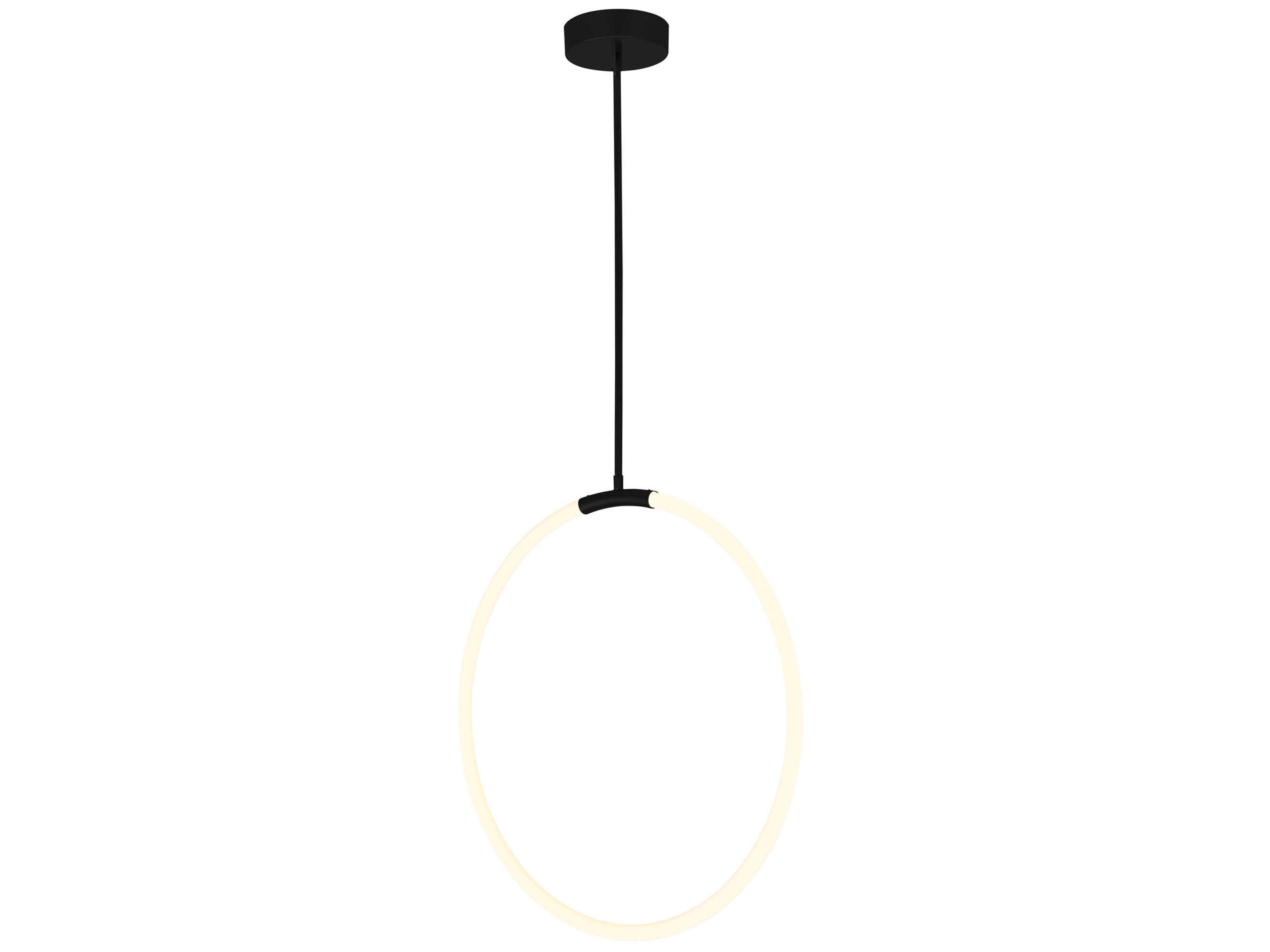 CWI Lighting Hoops Black Round Pendant