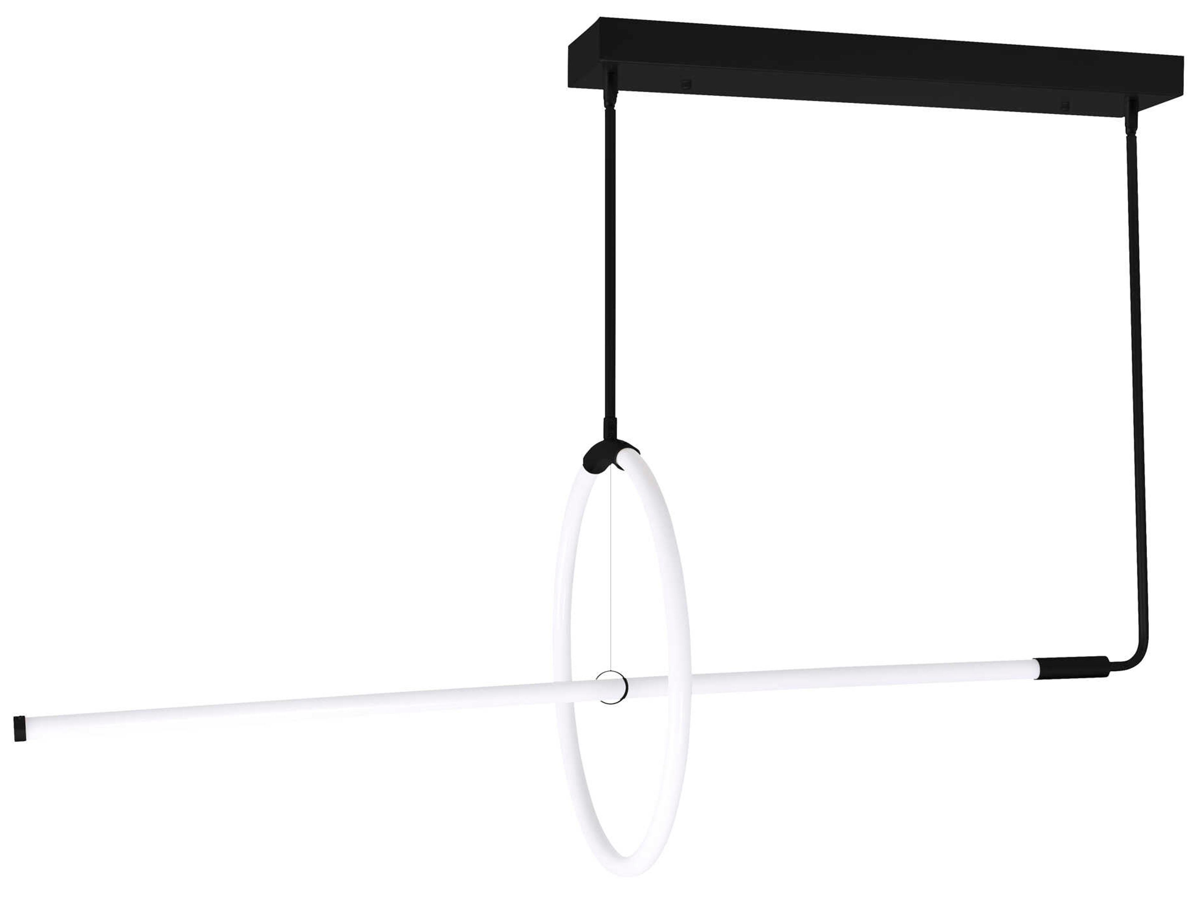 CWI Lighting Hoops Black Geometric Island Pendant