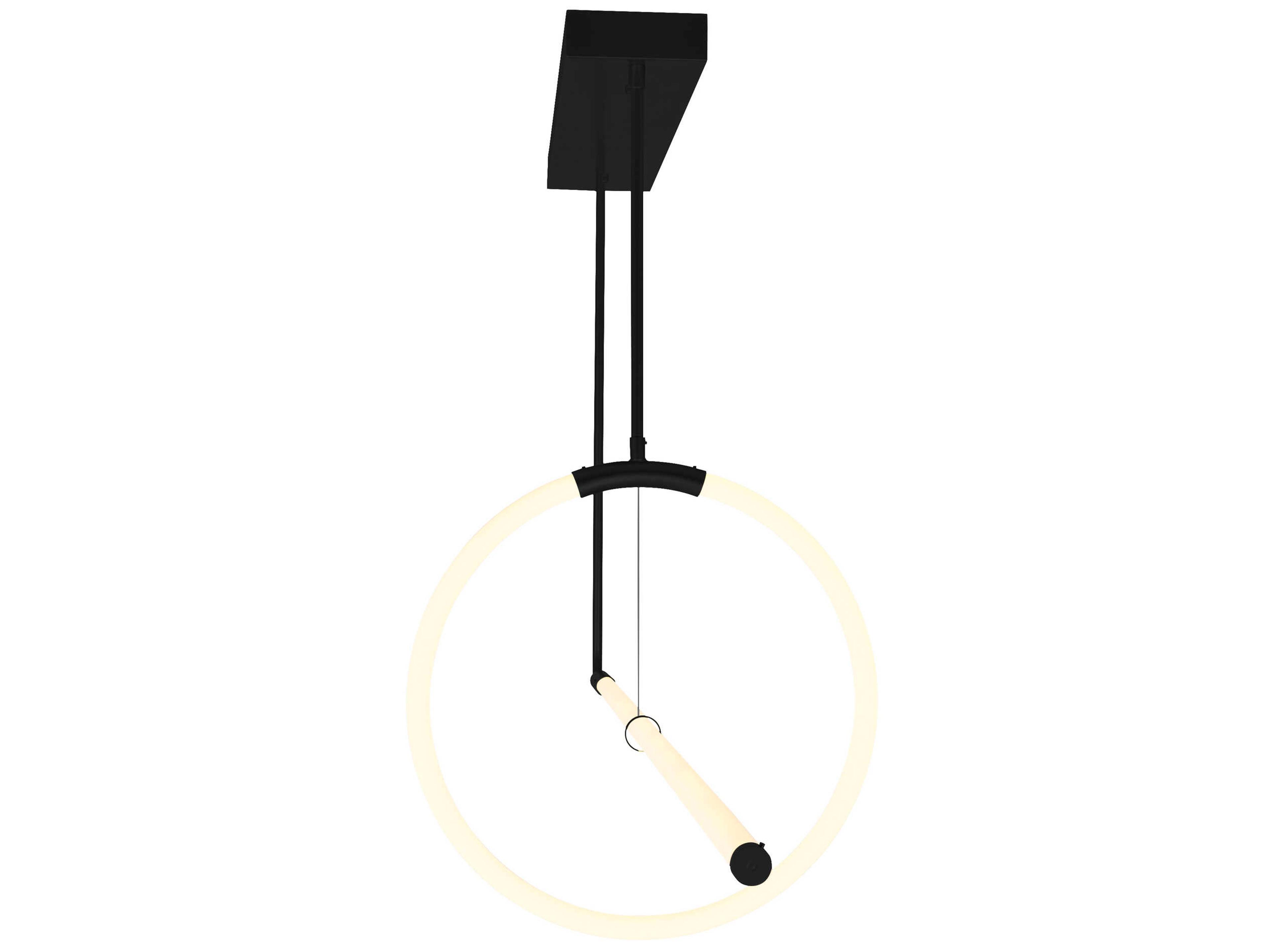 CWI Lighting Hoops Black Geometric Island Pendant