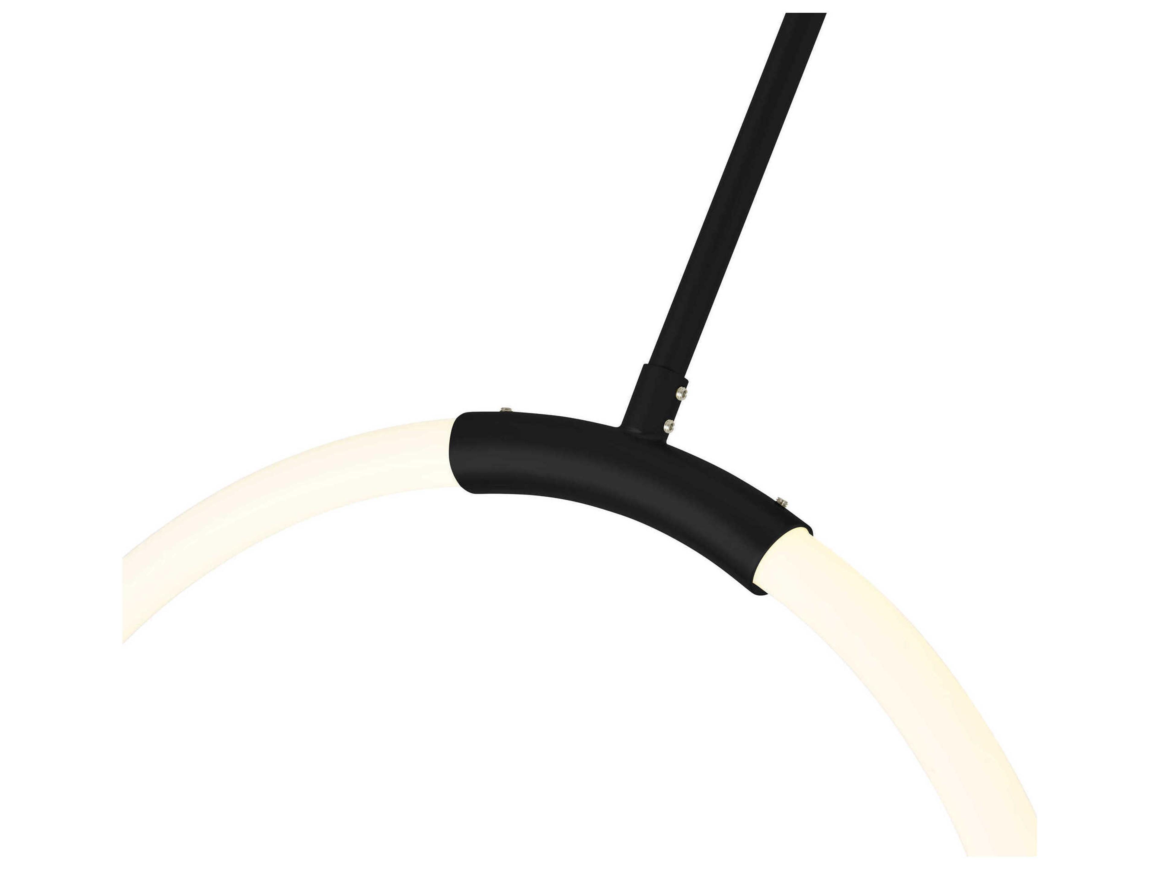 CWI Lighting Hoops Black Geometric Island Pendant