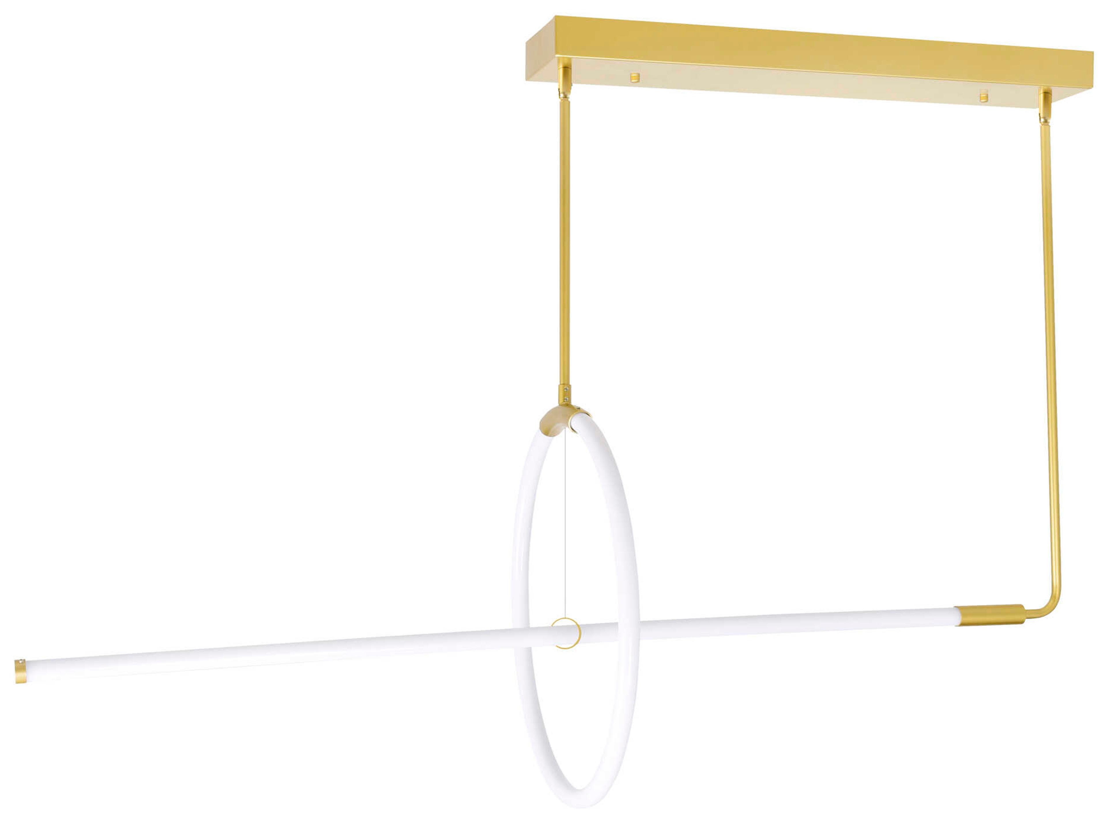 CWI Lighting Hoops Satin Gold Geometric Island Pendant