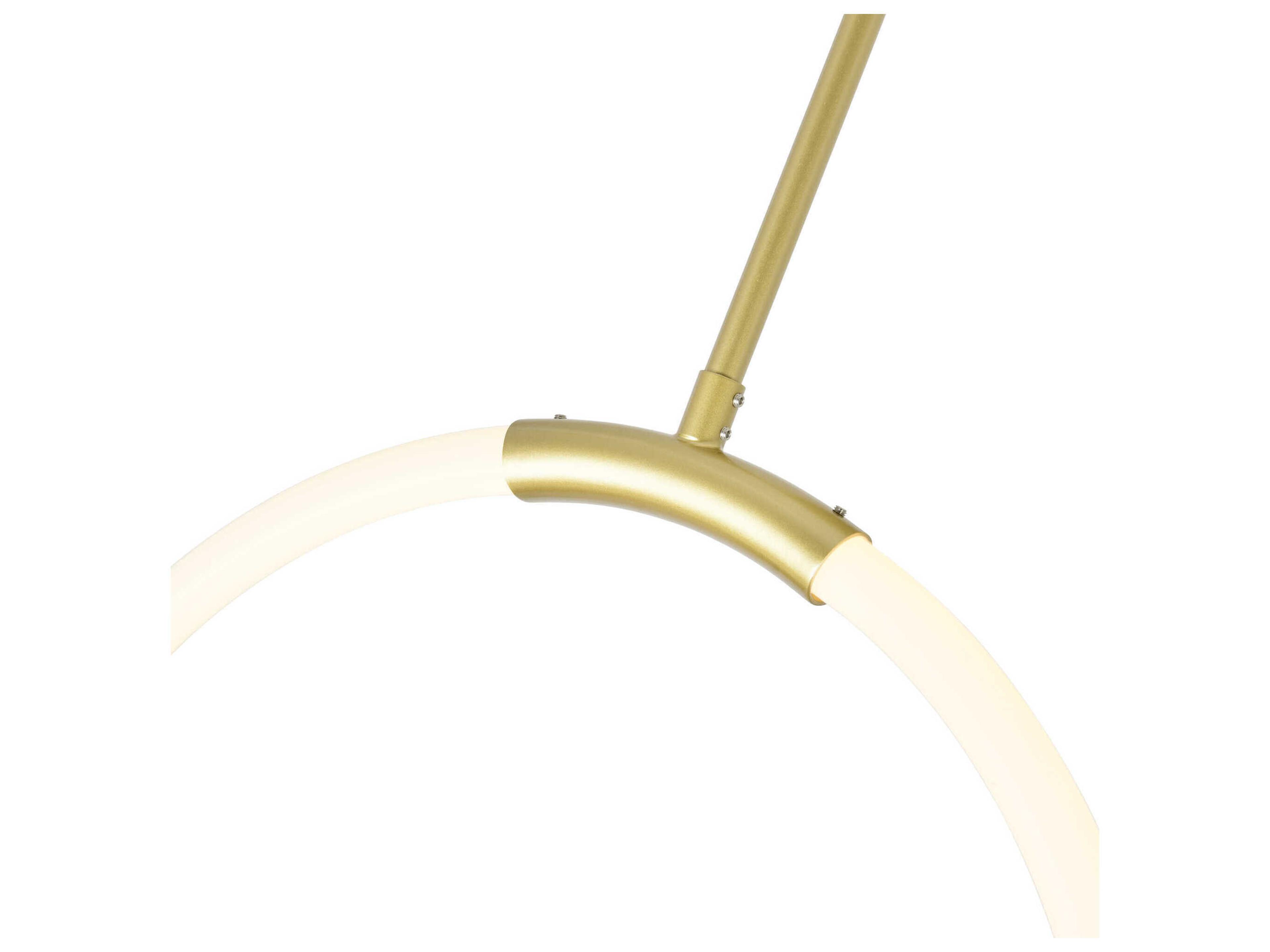 CWI Lighting Hoops Satin Gold Geometric Island Pendant