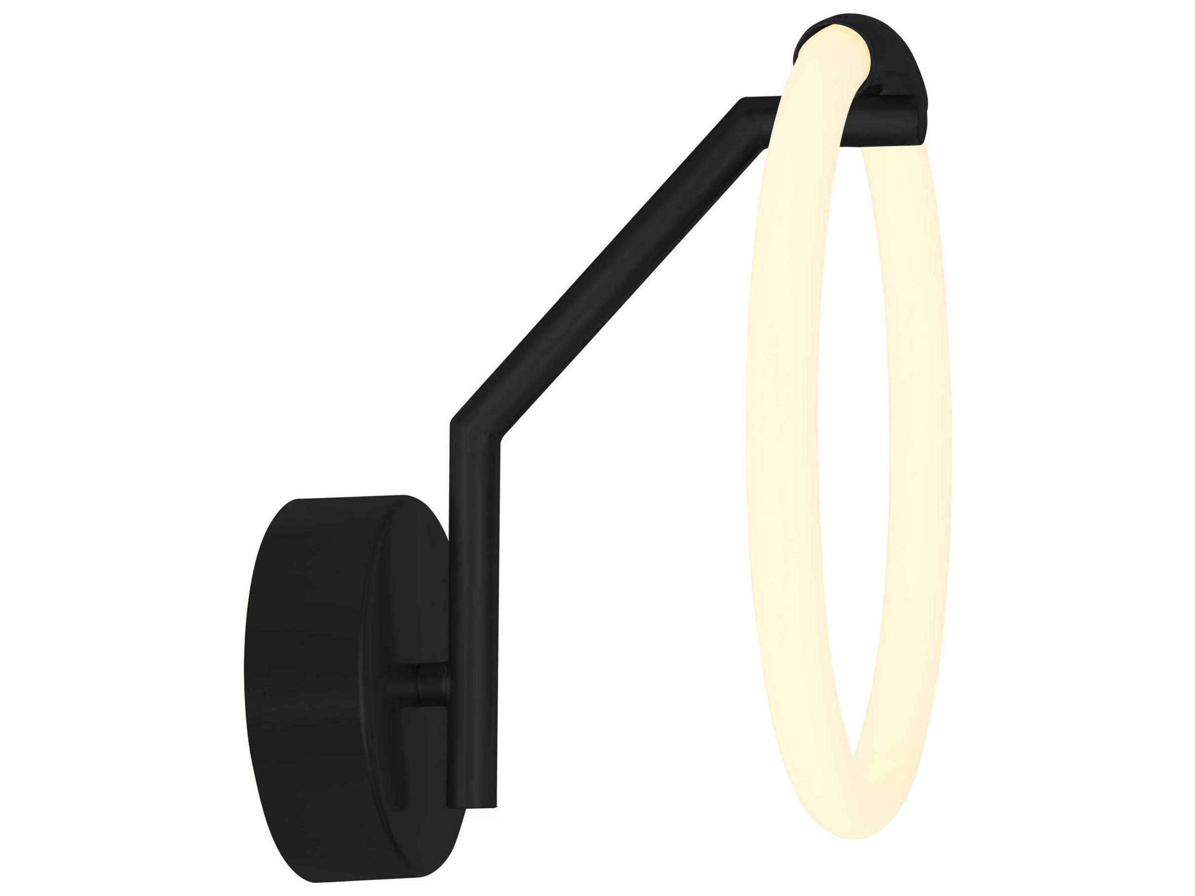 CWI Lighting Hoops Black Wall Sconce