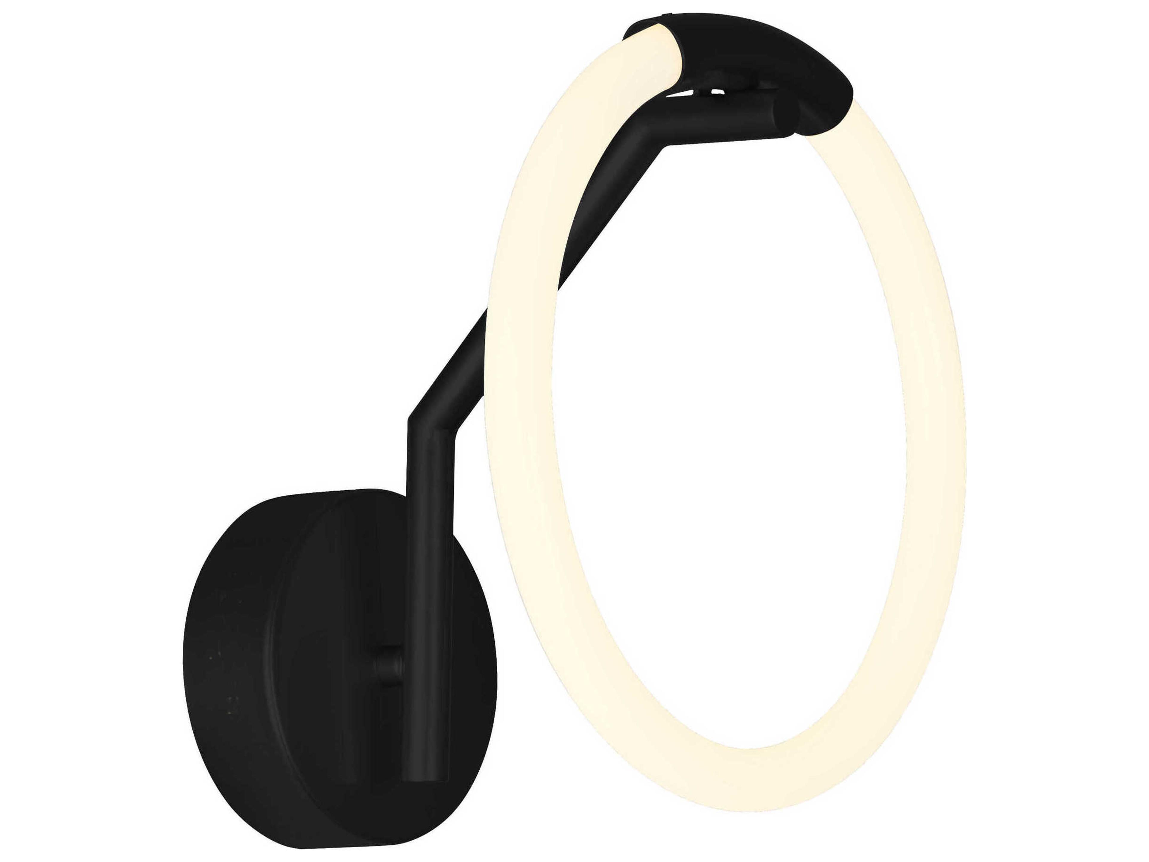CWI Lighting Hoops Black Wall Sconce