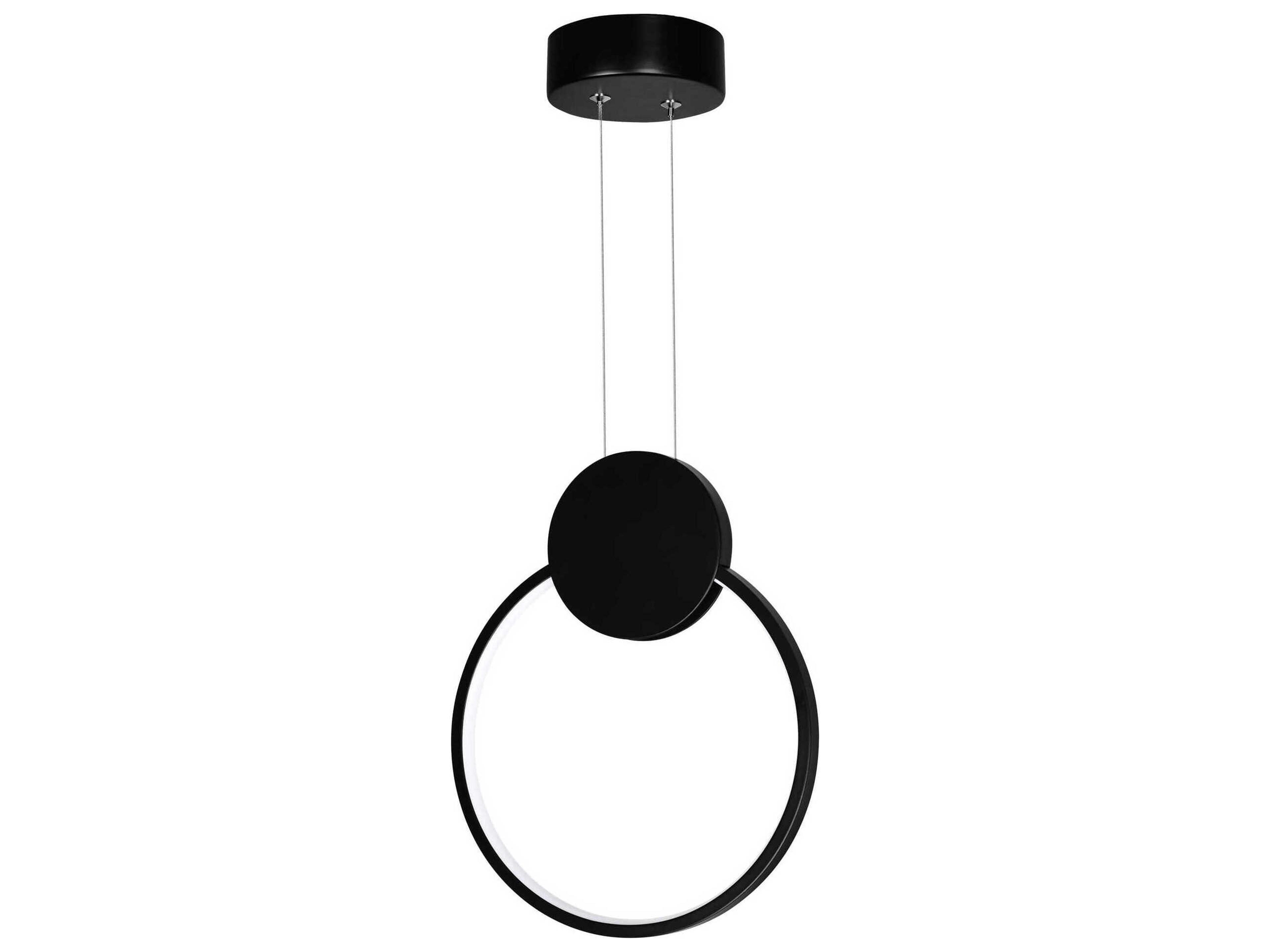 CWI Lighting Pulley Black Geometric Round Mini Pendant