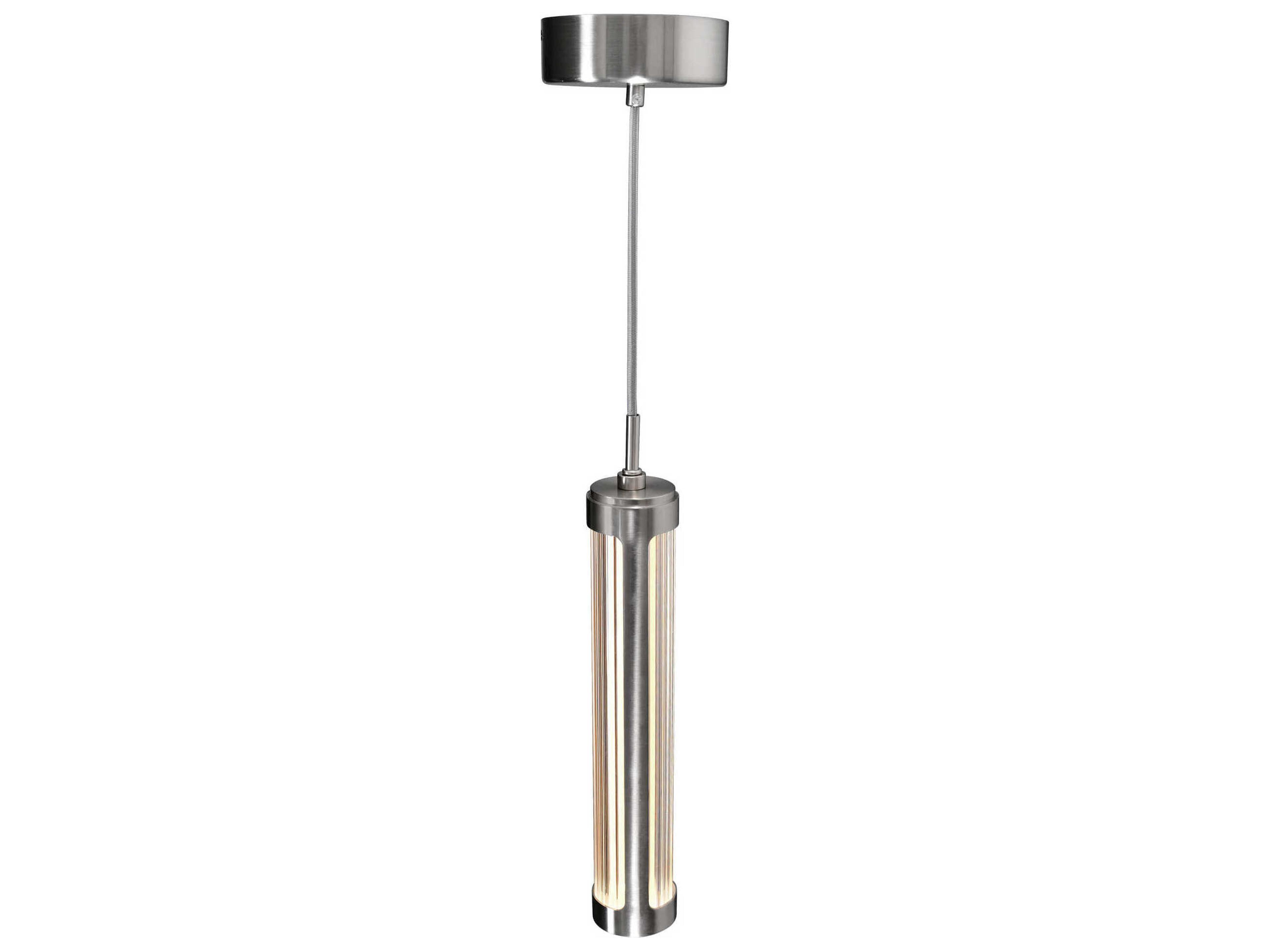 CWI Lighting Neva Satin Nickel Cylinder Mini Pendant