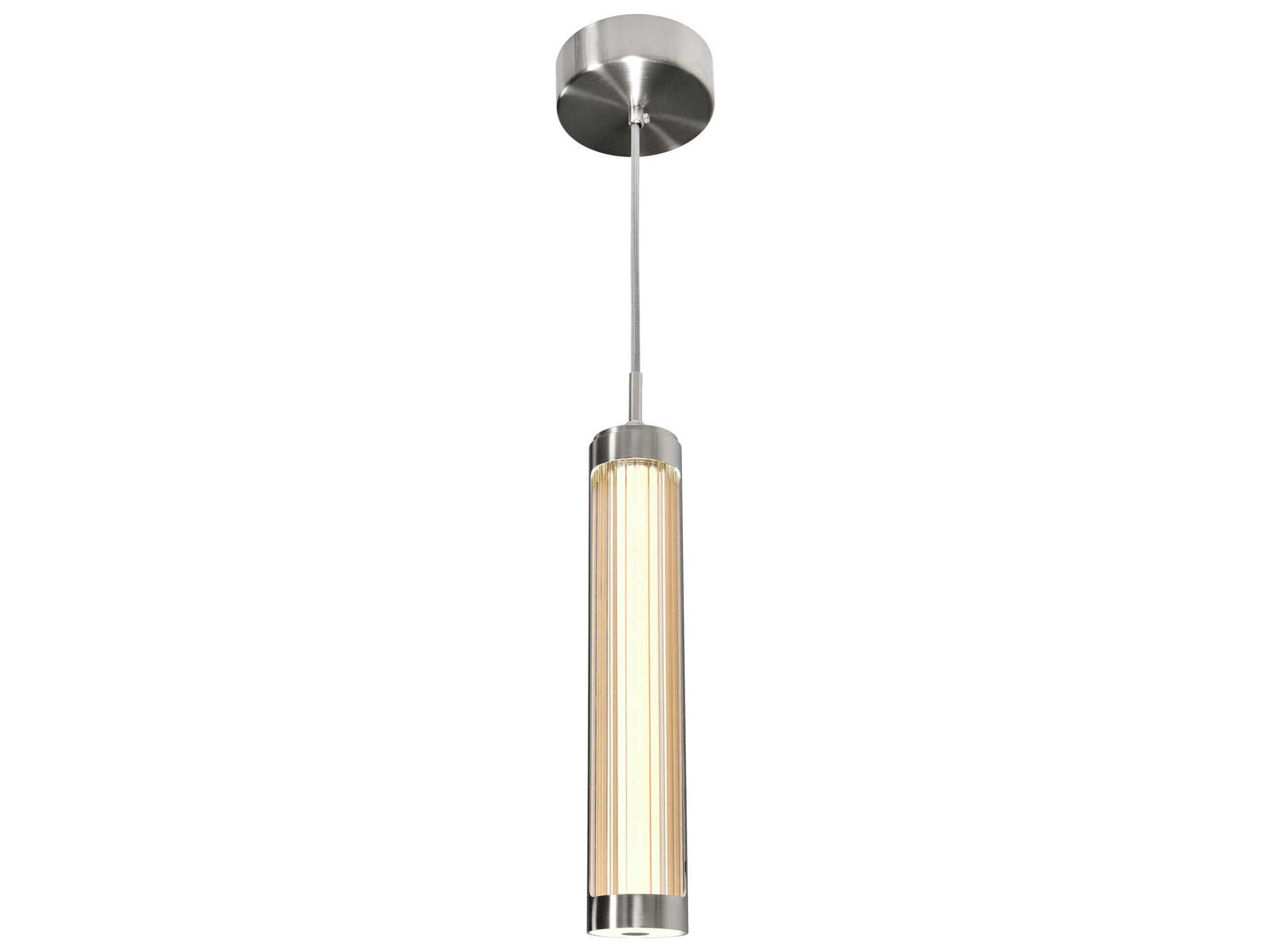 CWI Lighting Neva Satin Nickel Cylinder Mini Pendant