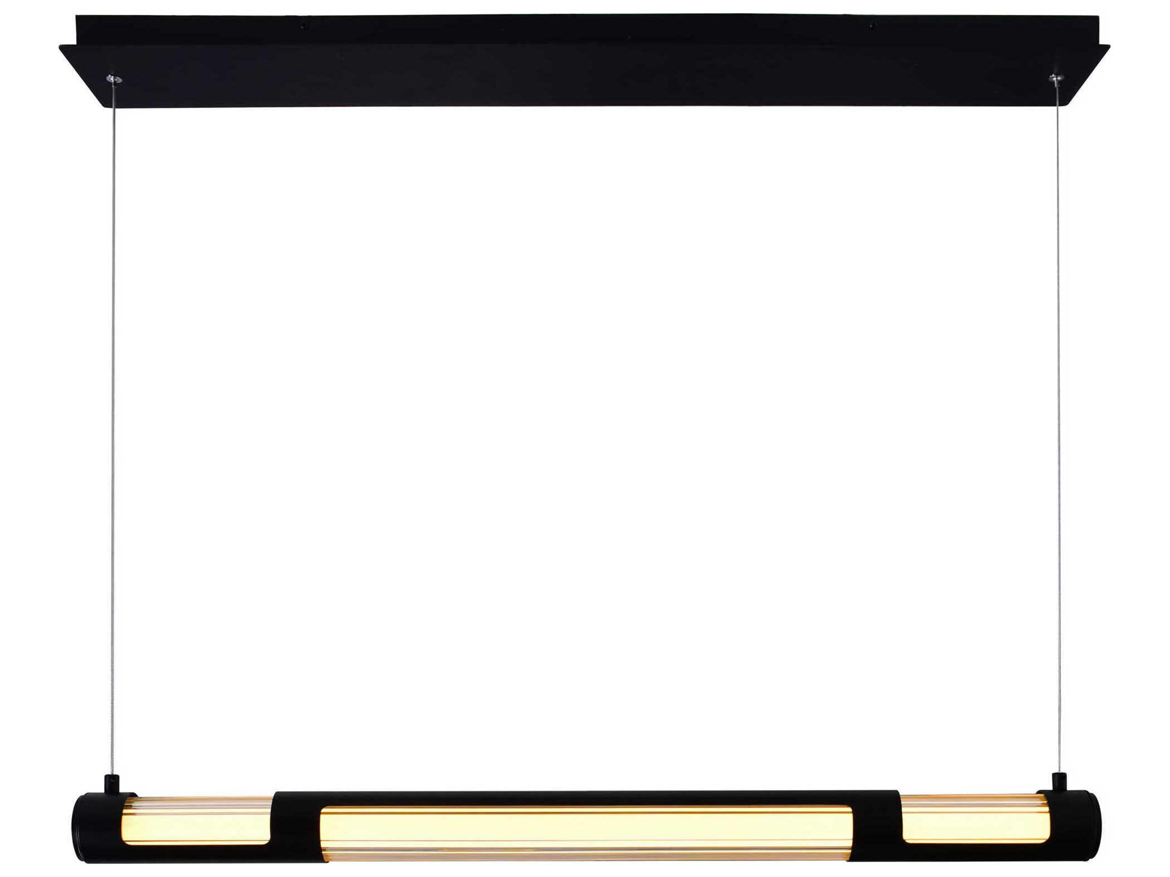 Neva Black Linear Island Pendant