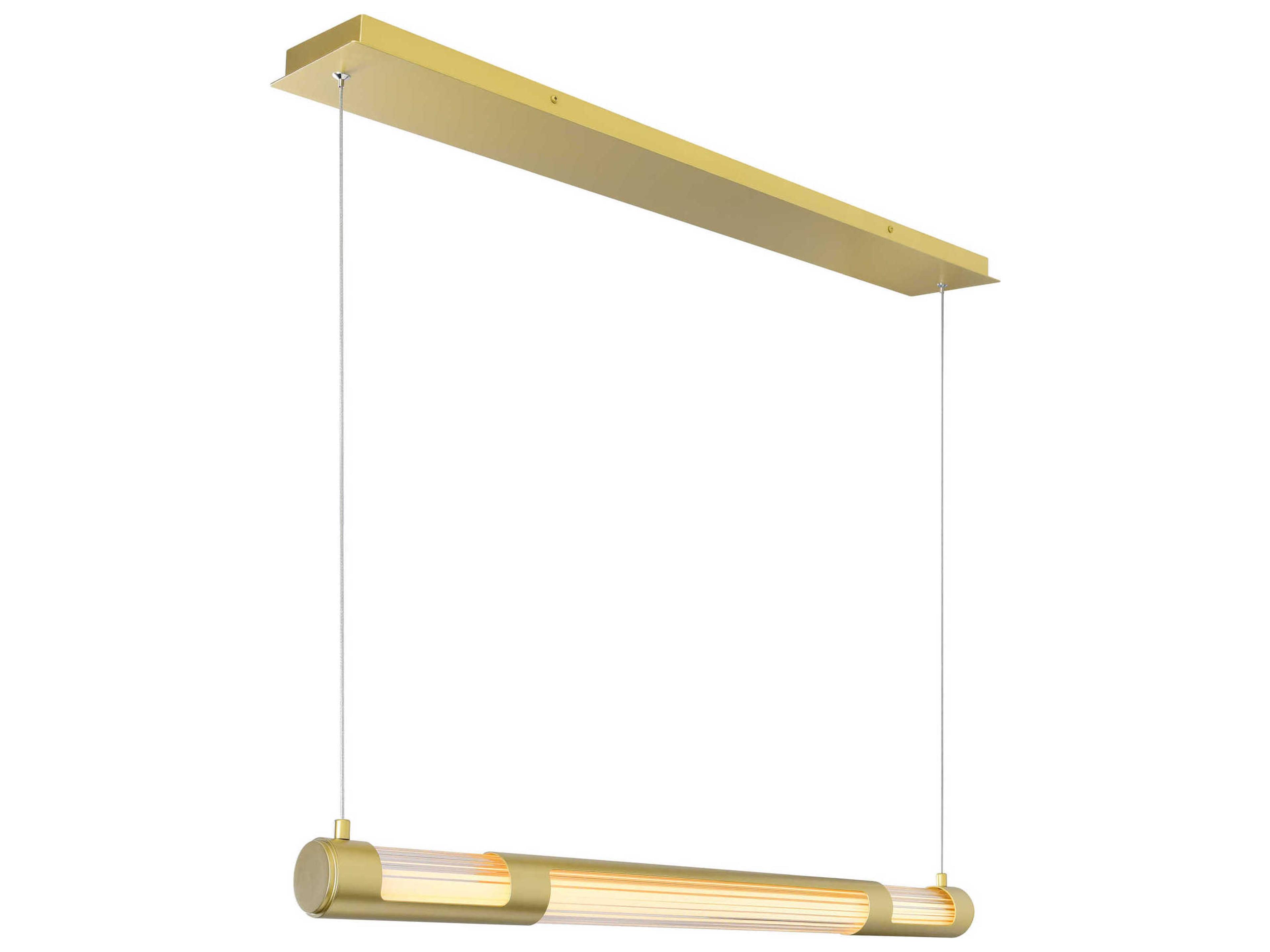 CWI Lighting Neva Satin Gold Linear Island Pendant