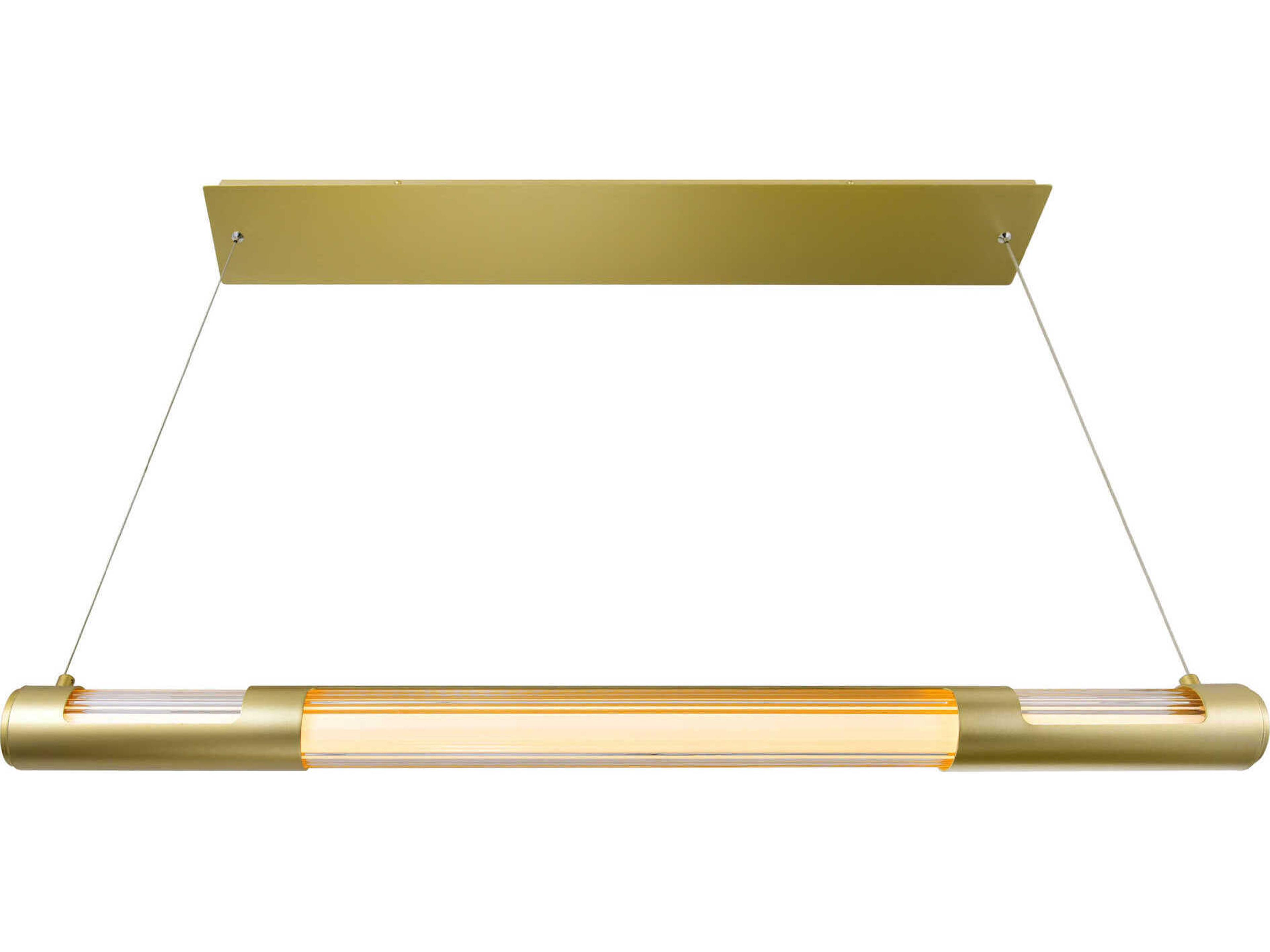 CWI Lighting Neva Satin Gold Linear Island Pendant