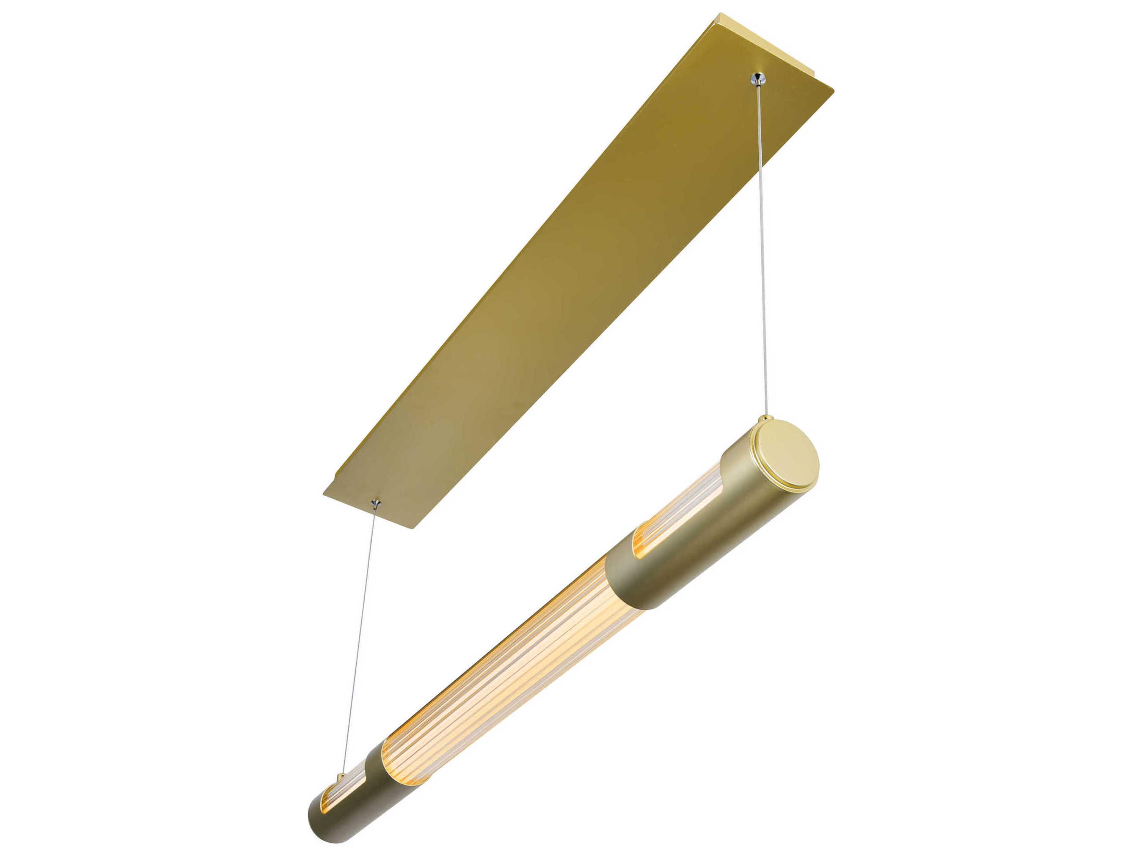 CWI Lighting Neva Satin Gold Linear Island Pendant
