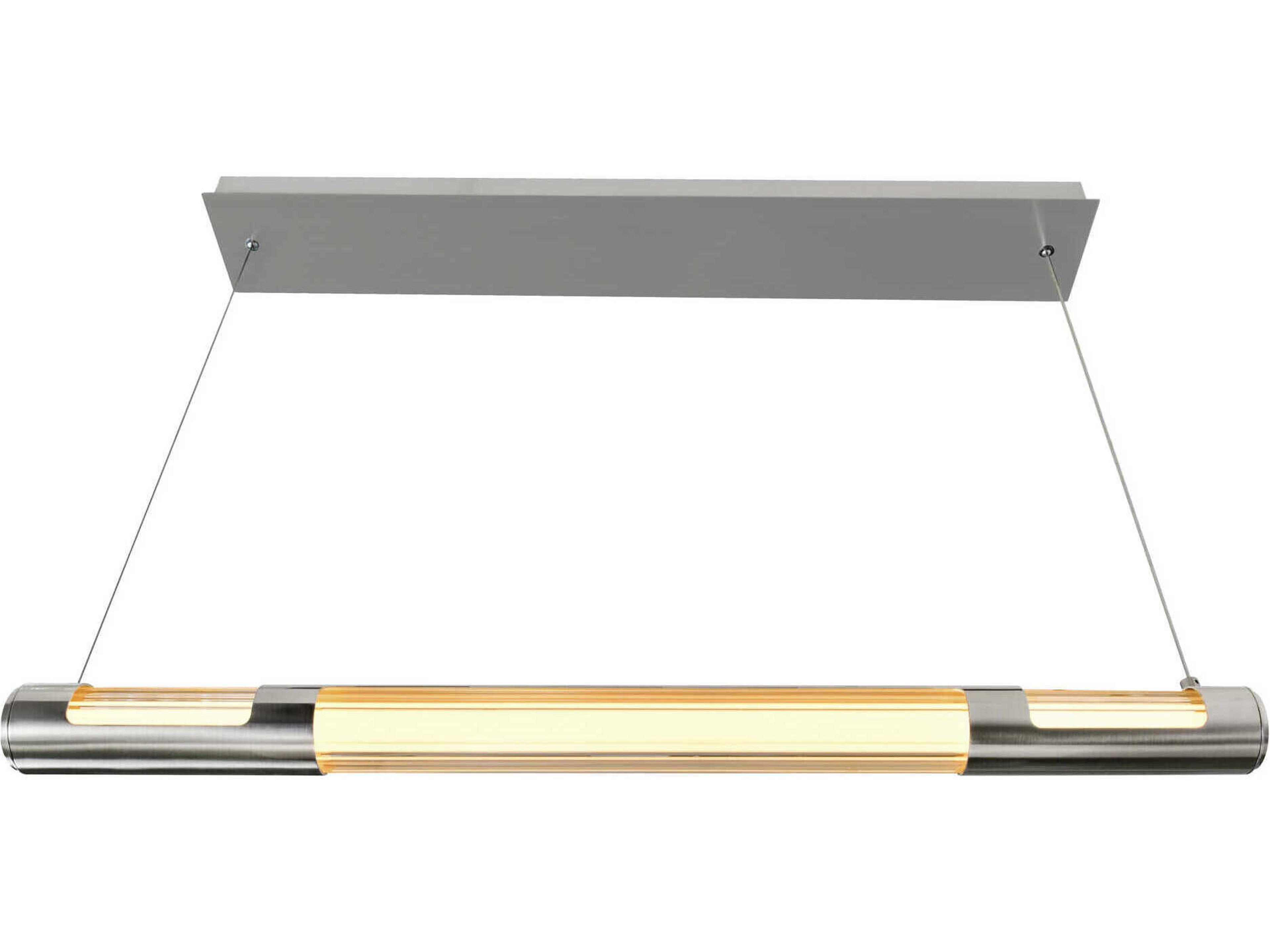 CWI Lighting Neva Satin Nickel Linear Island Pendant