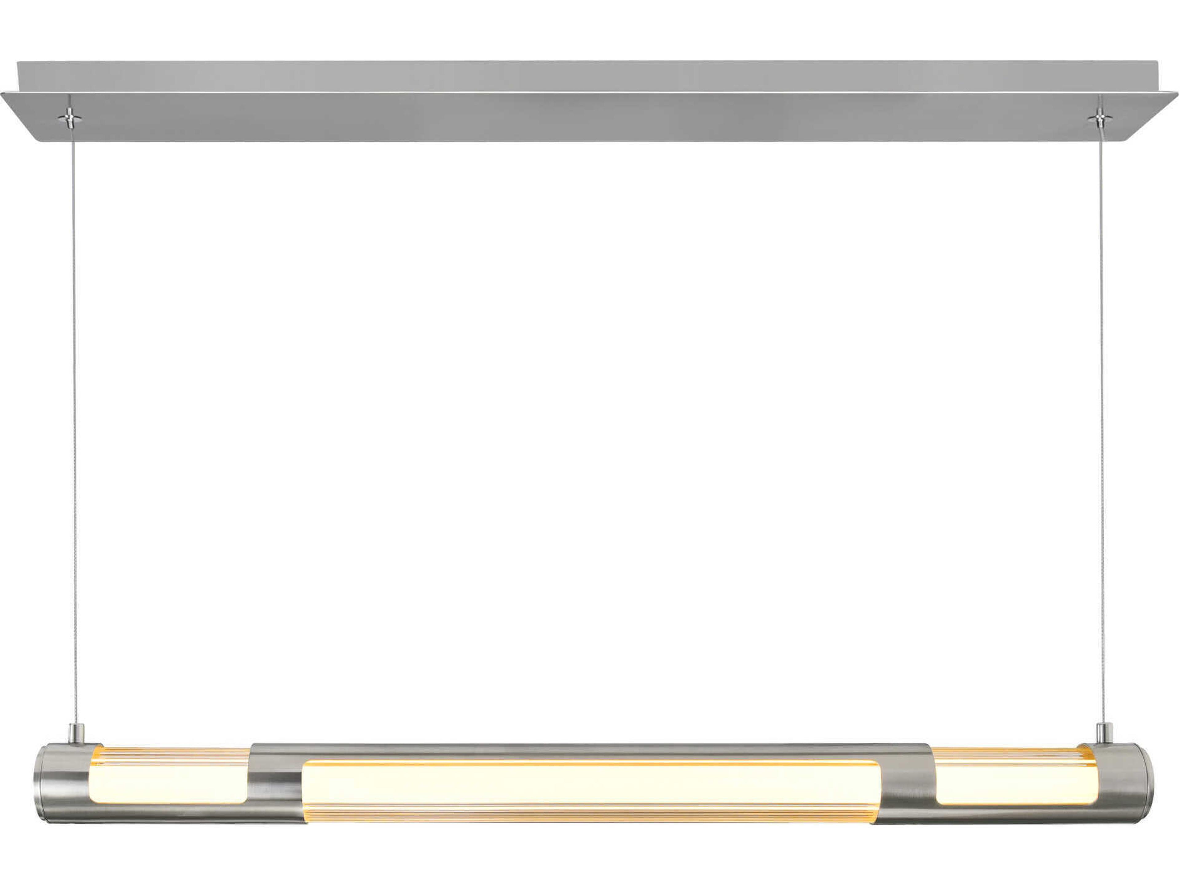 CWI Lighting Neva Satin Nickel Linear Island Pendant