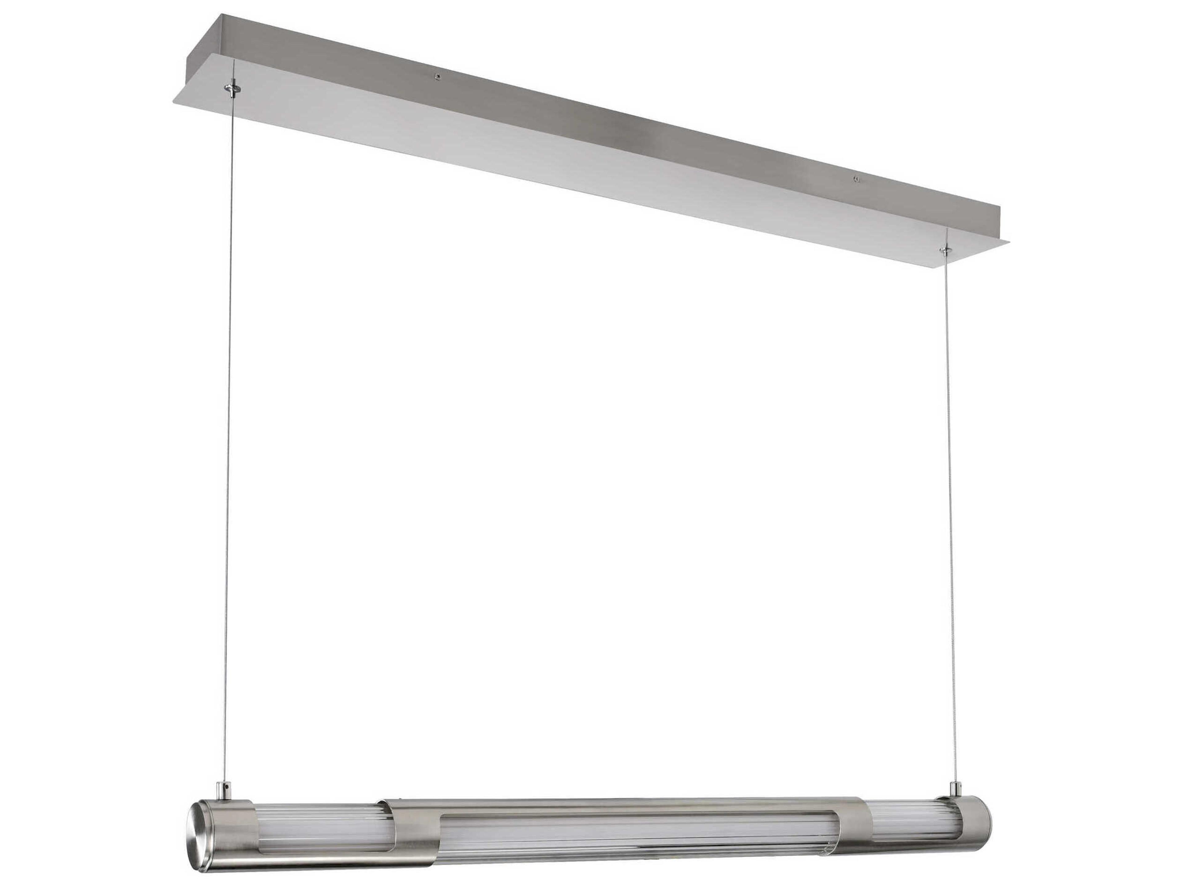 CWI Lighting Neva Satin Nickel Linear Island Pendant