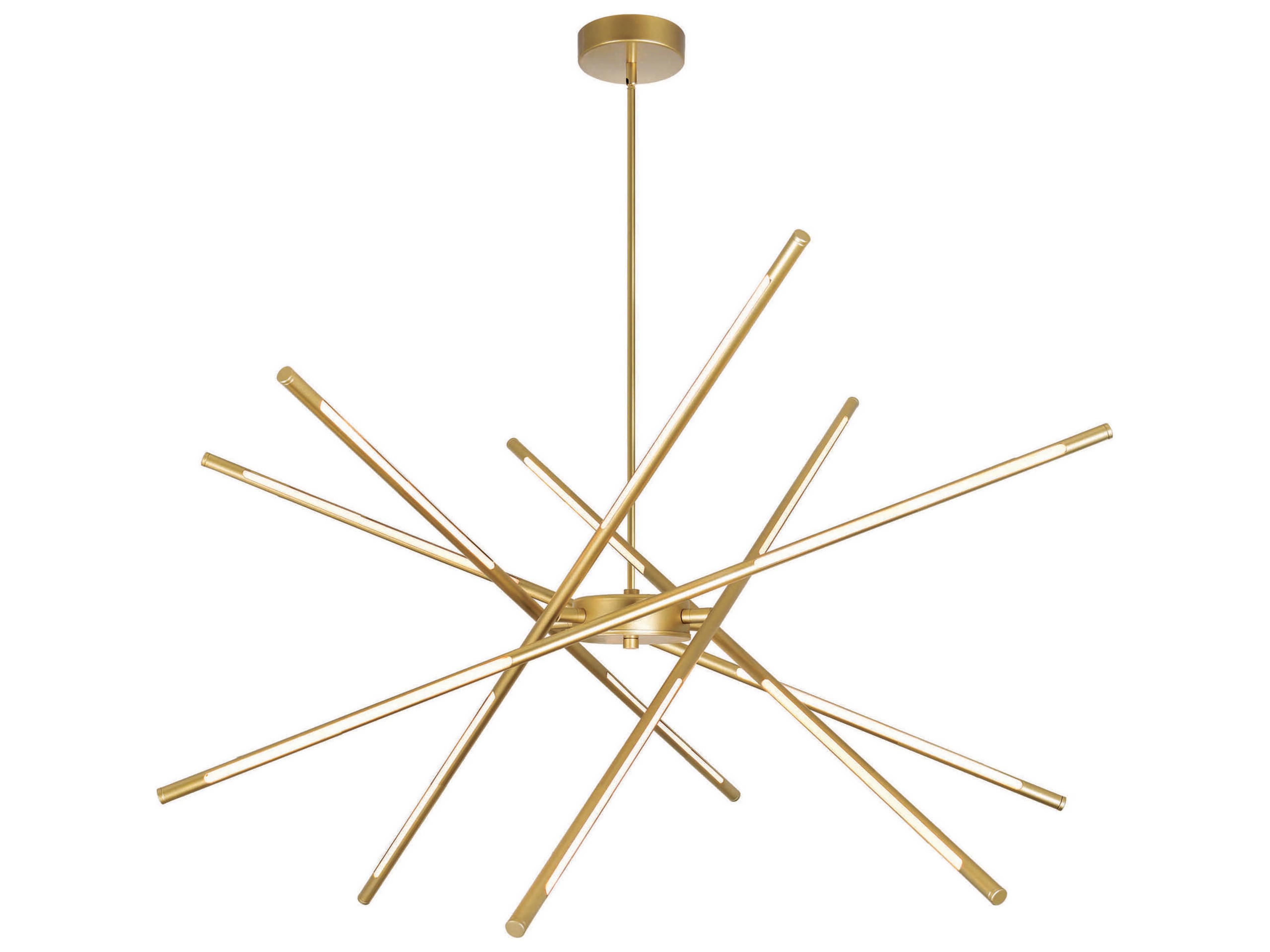 Oskil LED Chandelier Satin Gold Contemporary