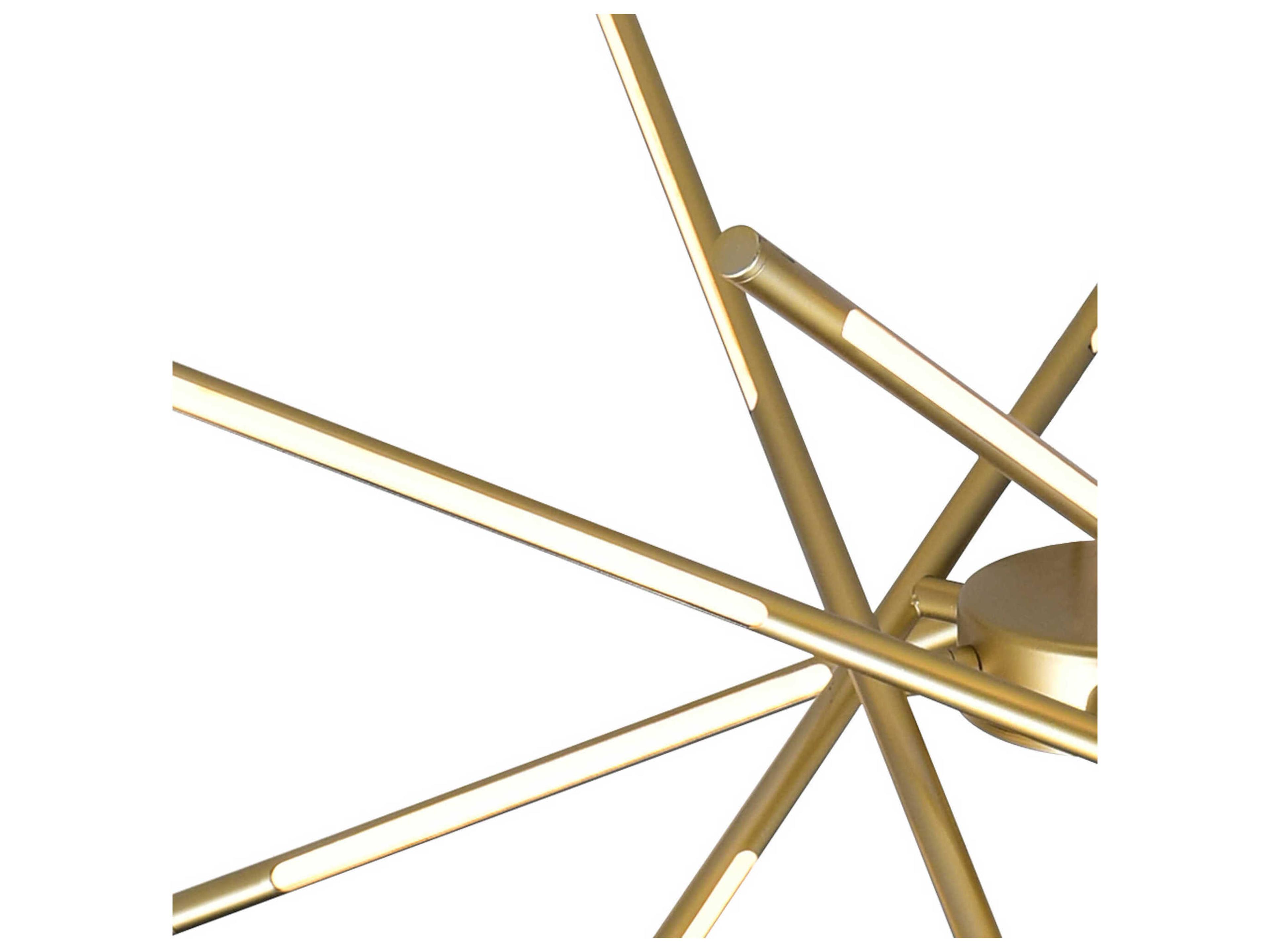 CWI Lighting Oskil Satin Gold Sputnik Pendant