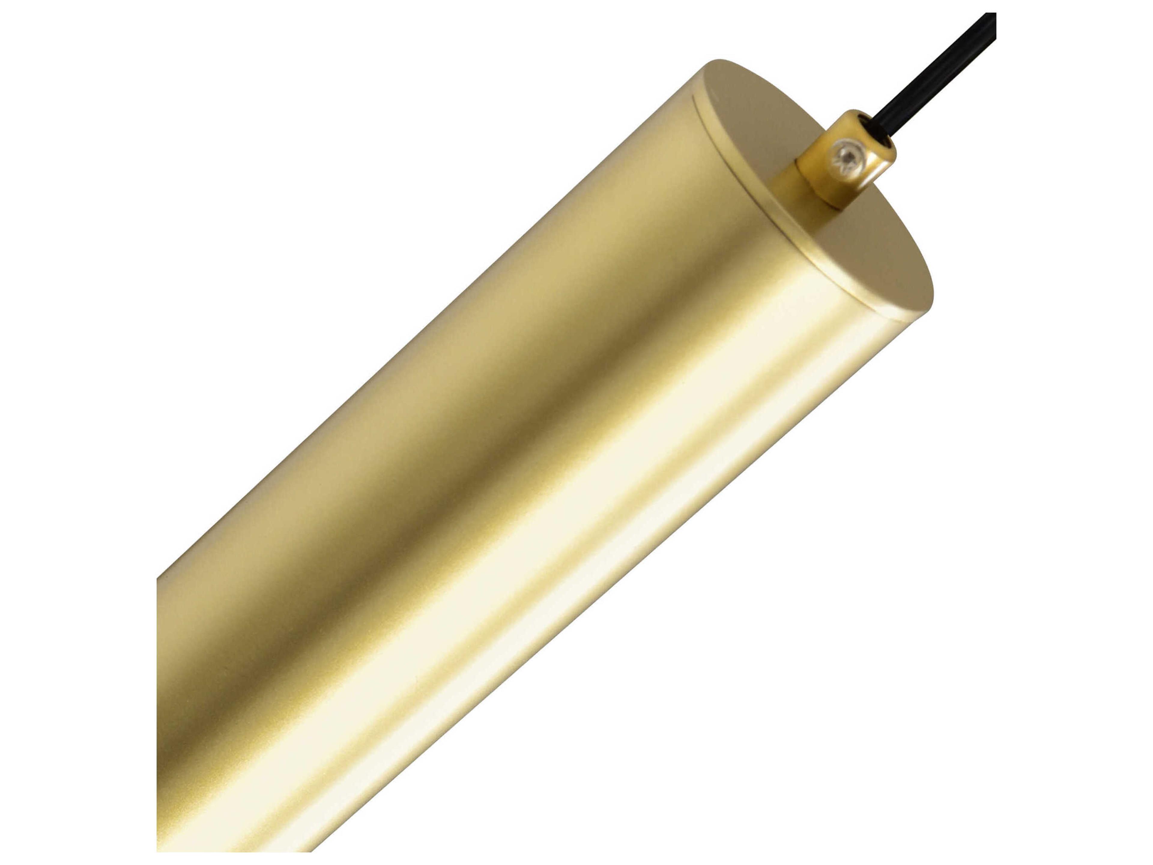 CWI Lighting Lena Satin Gold Cylinder Mini Pendant